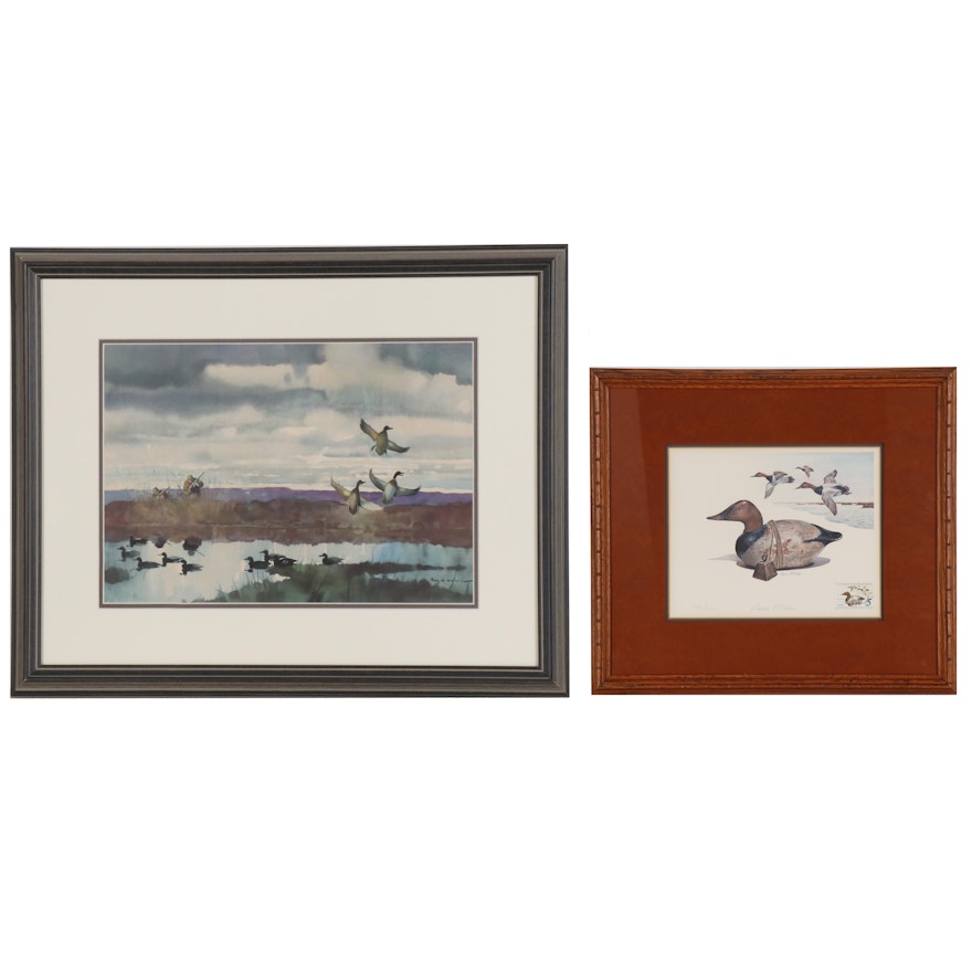 Duck Hunting Offset Lithographs Including by James P. Fisher  after Roy M. Mason