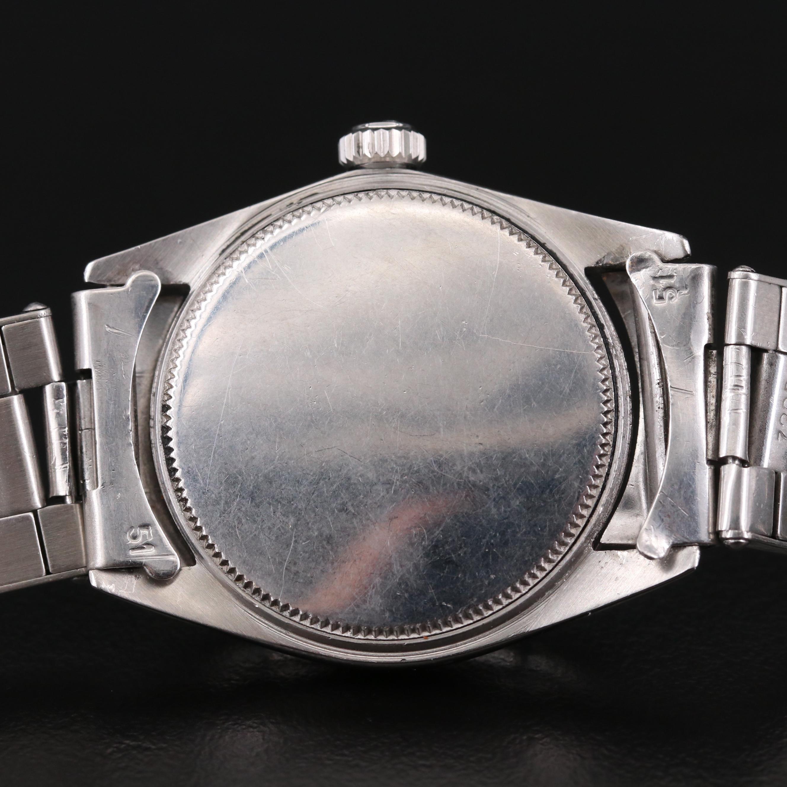 Vintage Rolex Oyster Speed King Stainless Steel Stem Wind Watch, 1966