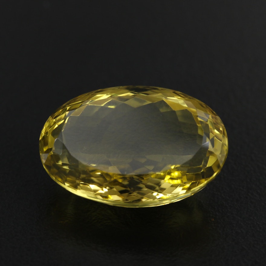 Loose Oval Faceted 28.89 CT Citrine Gemstone