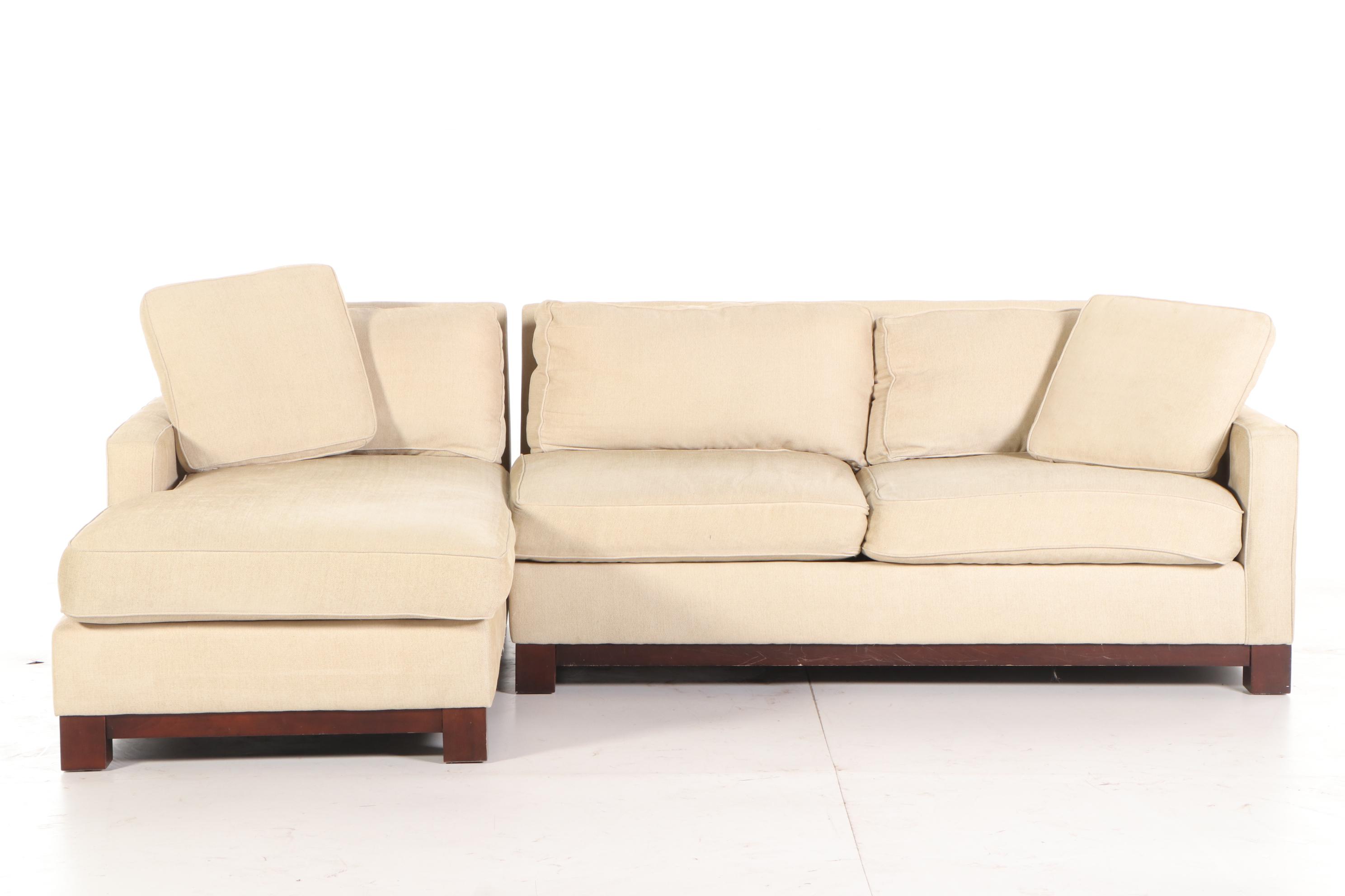 Martha Stewart with Bernhardt Chaise Sectional Sofa