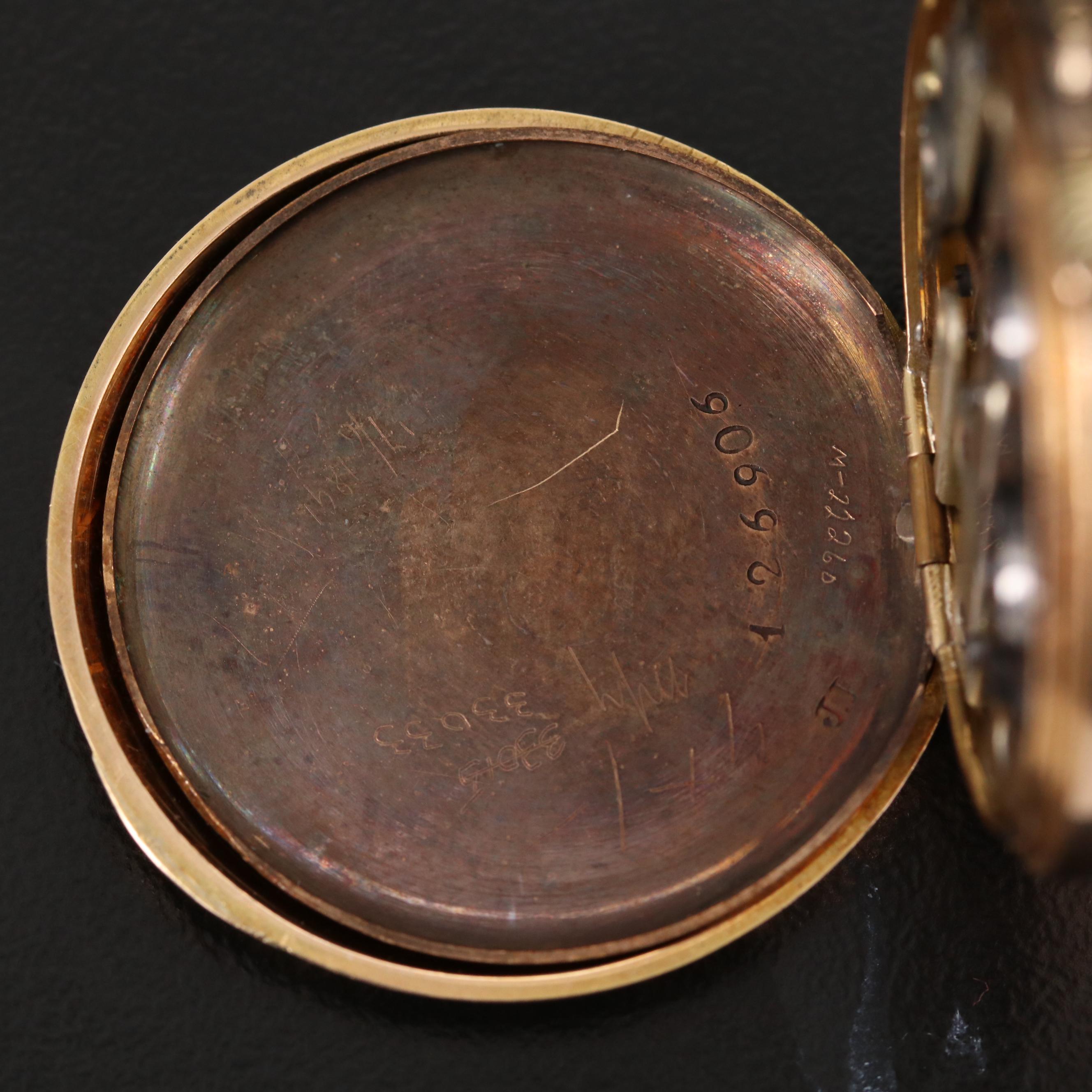 Antique 18K Gold and Enamel Convertible Pocket Watch