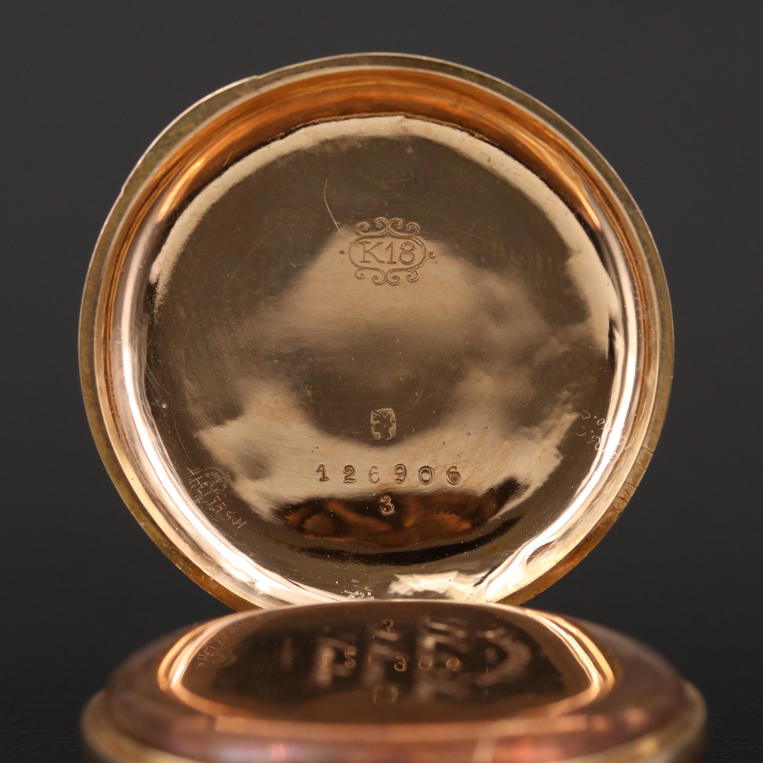 Antique 18K Gold and Enamel Convertible Pocket Watch