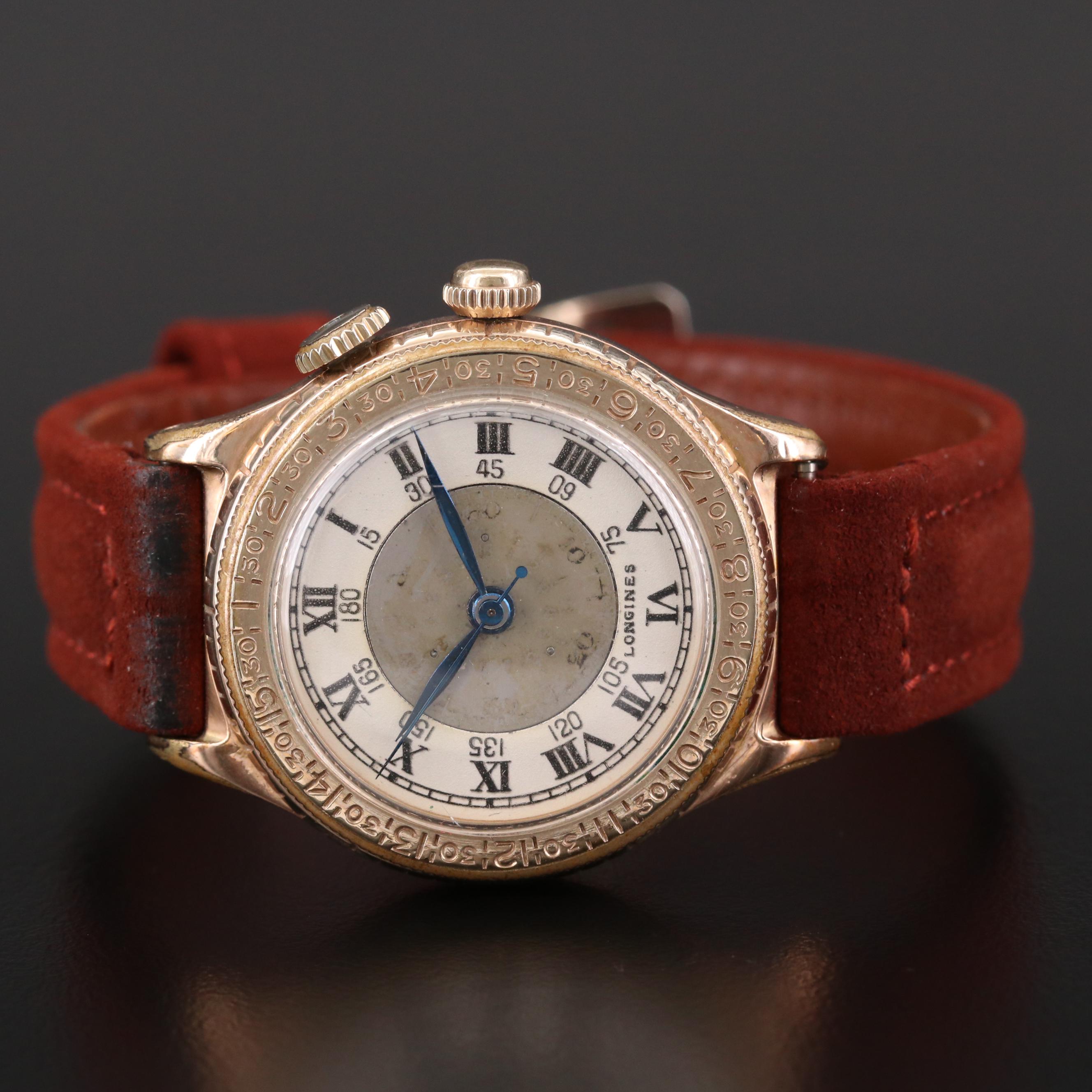 Vintage Longines Lindbergh Hour Angle 10K Gold Filled Navigation Watch