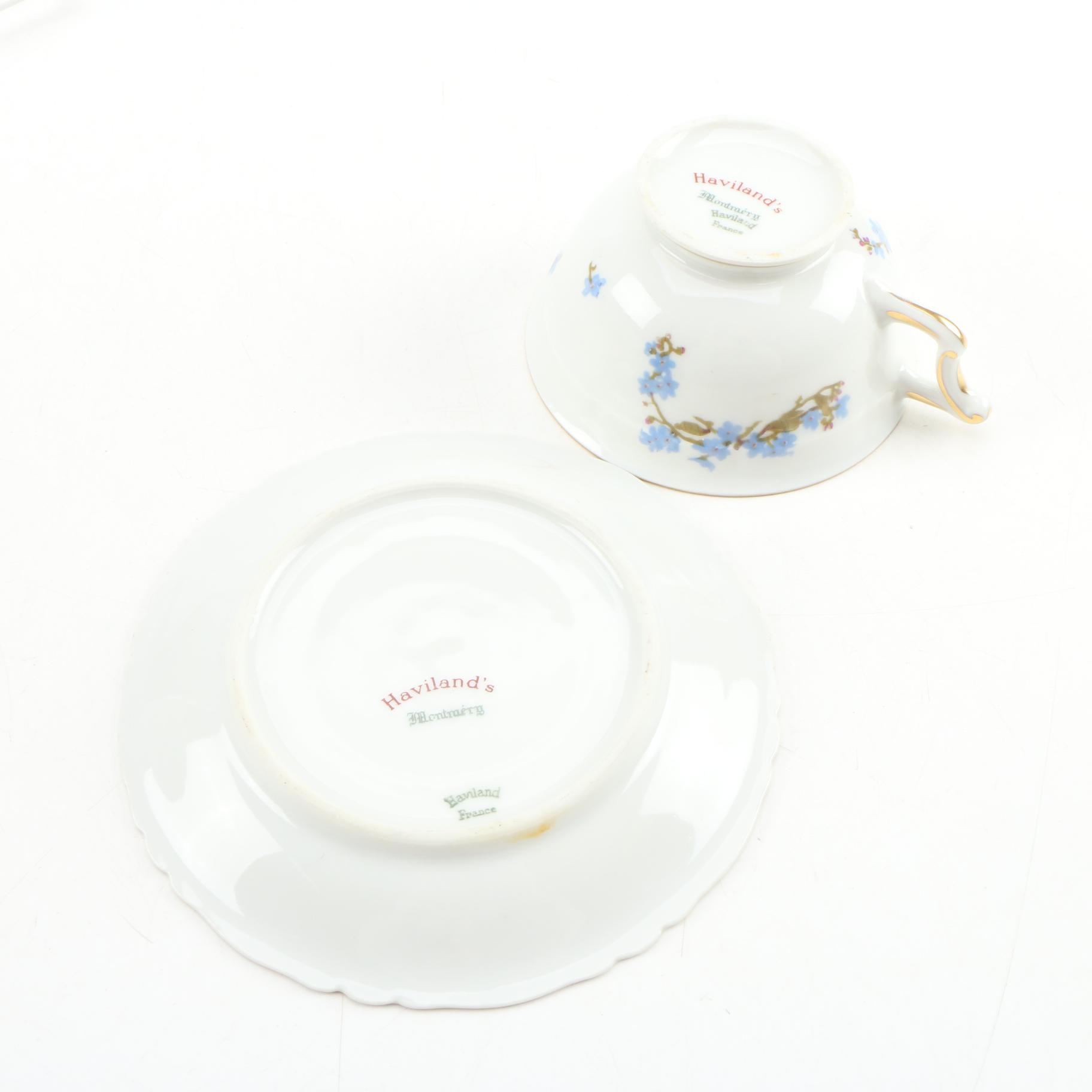 Haviland "Montmery" Porcelain Dinnerware, Mid to Late 20th Century