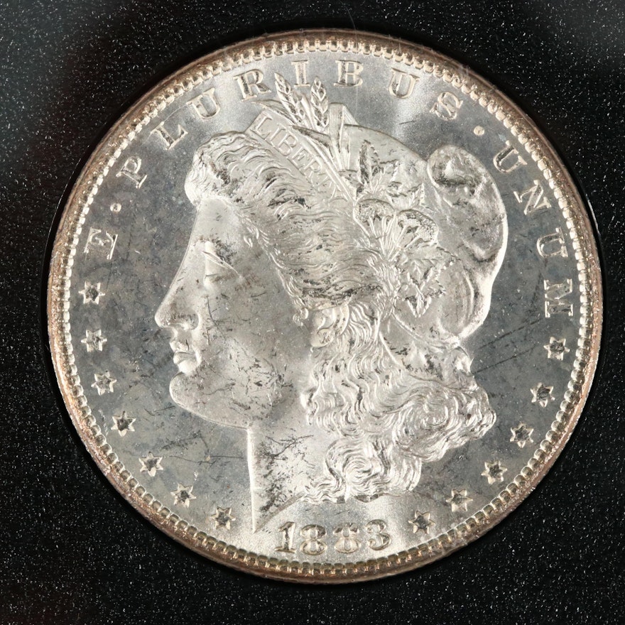 1883 Carson City Silver Morgan Dollar in a GSA Holder