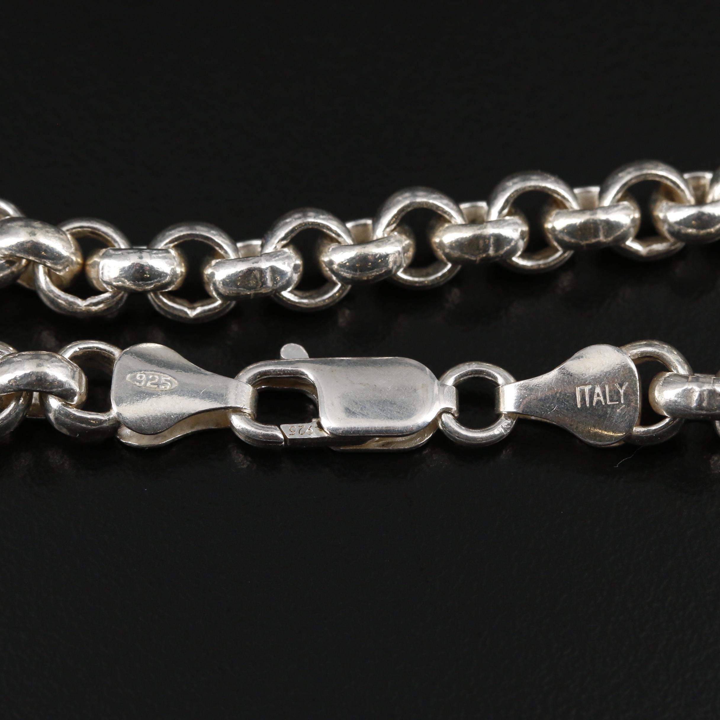 Sterling Silver Rolo Chain Necklace