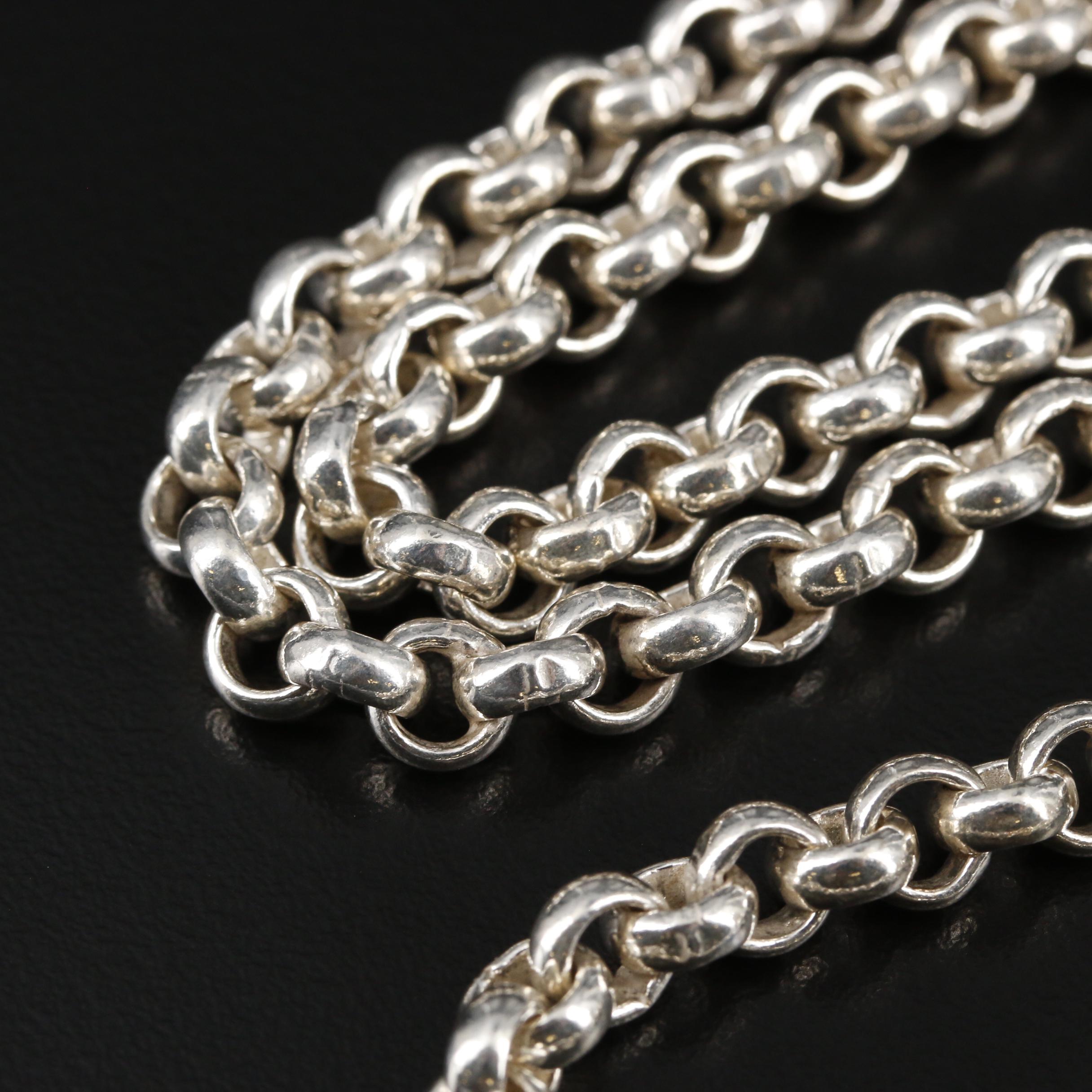 Sterling Silver Rolo Chain Necklace