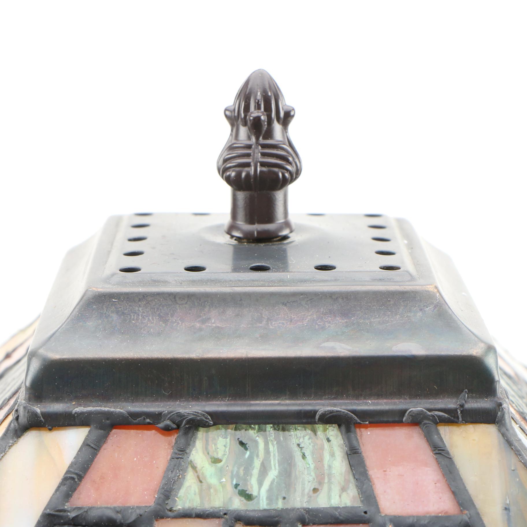 Mission Style Stained Glass Table Lamp