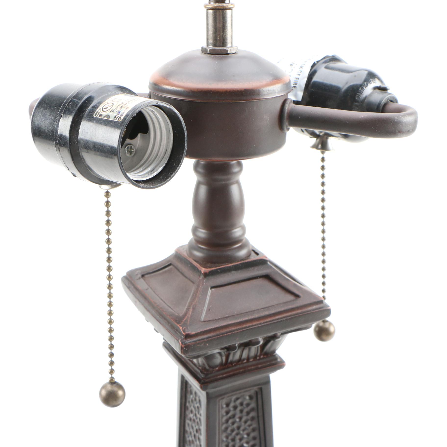 Mission Style Stained Glass Table Lamp