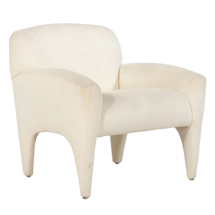 Preview Chenille Upholstered Armchair, Late 20th Century