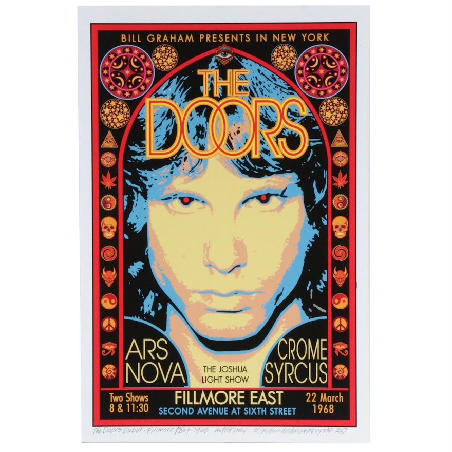 David Edward Byrd Giclée "The Doors-Debut-Fillmore East-1968"