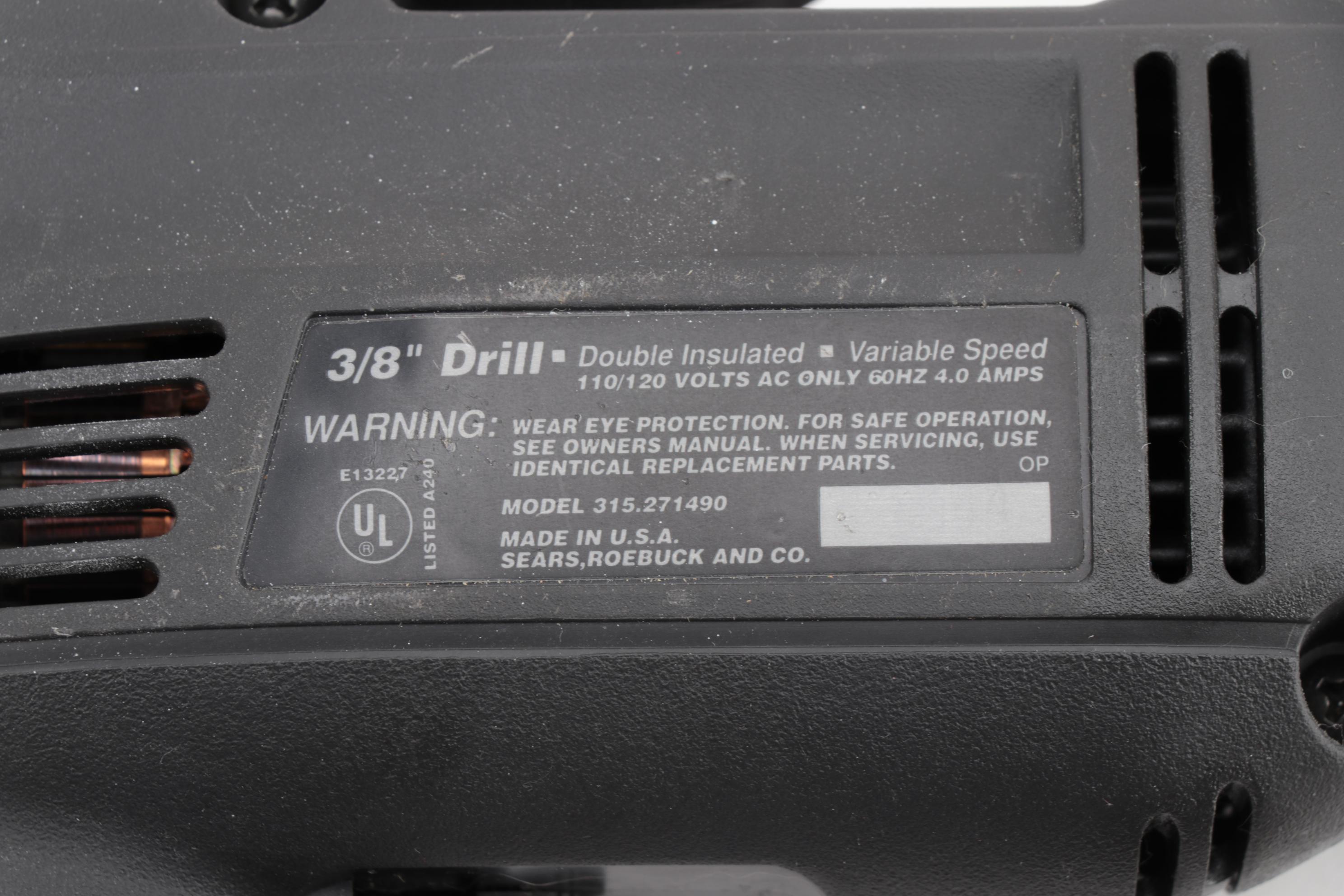 Sears Craftsman Industrial 3/8" Drill