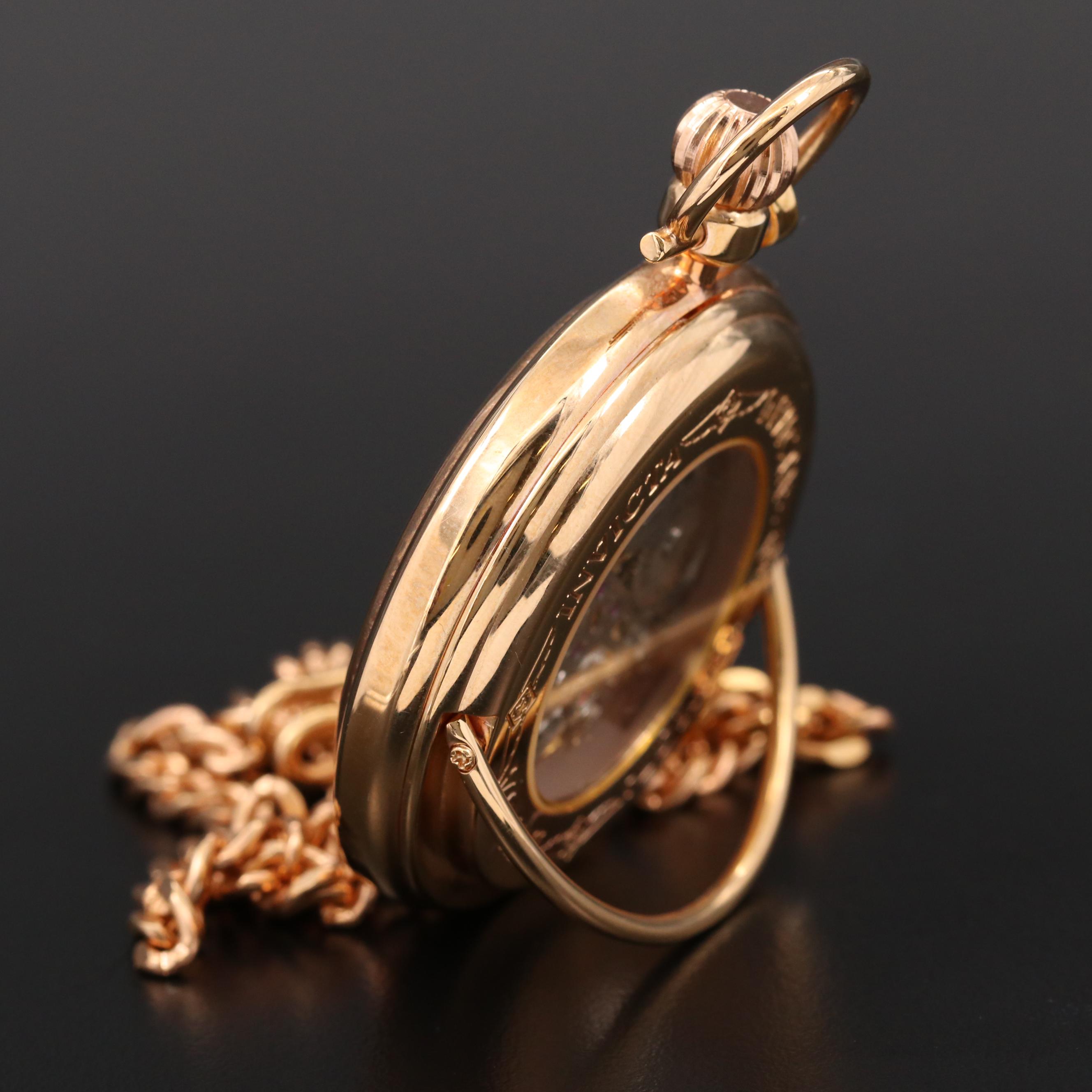 Invicta Skeleton Case Stainless Steel Pocket Watch with Chain Fob