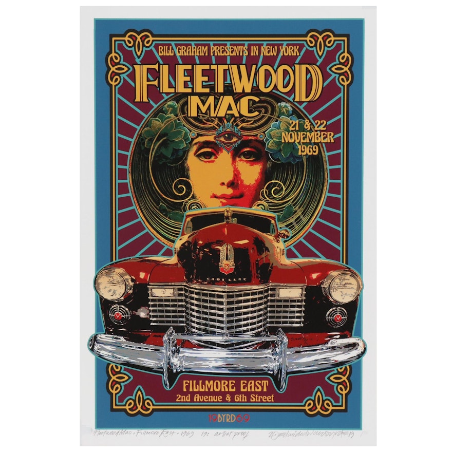 David Edward Byrd Giclée Poster "Fleetwood Mac at The Filmore East 1969"