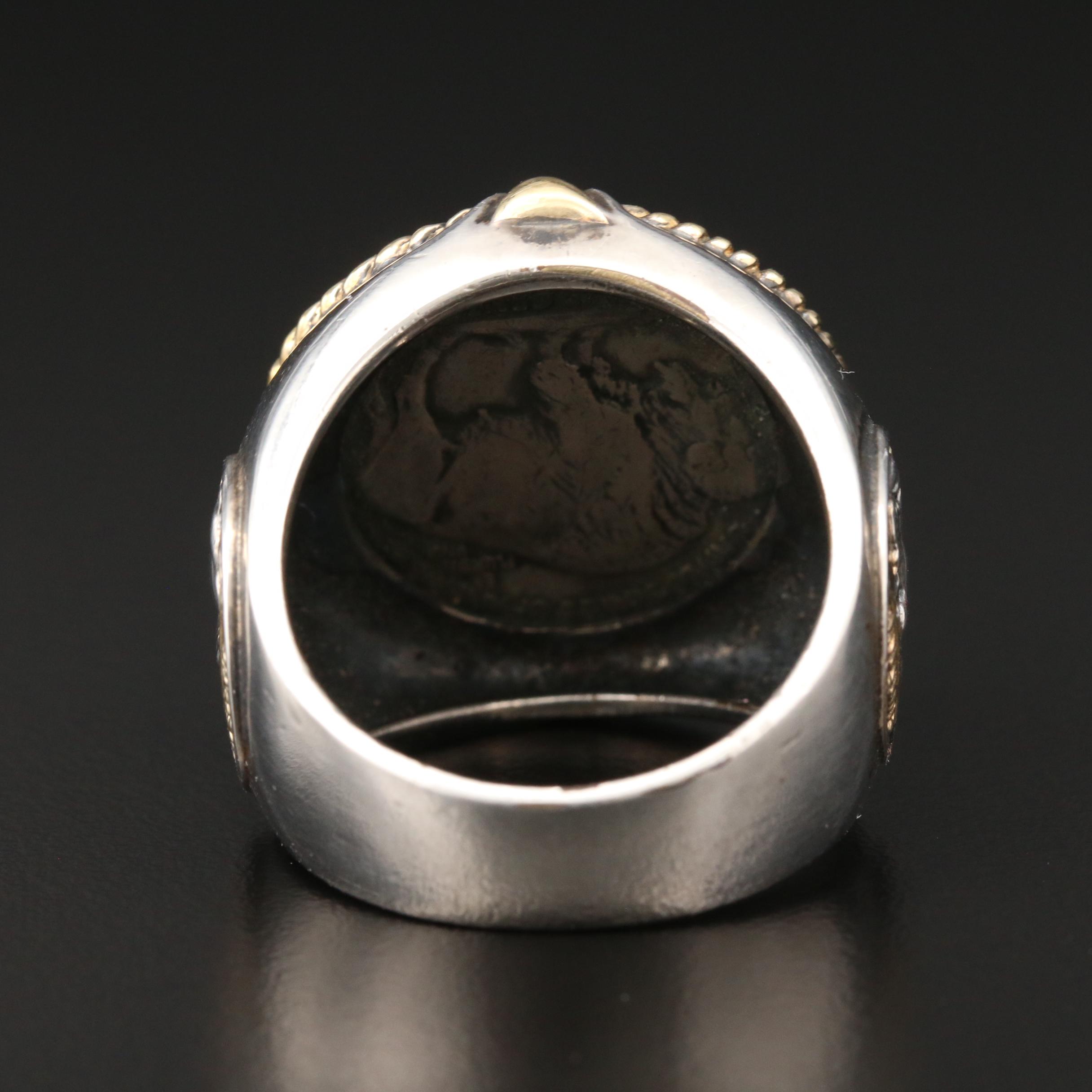 Sterling Silver Ring with 1935 Buffalo Nickel