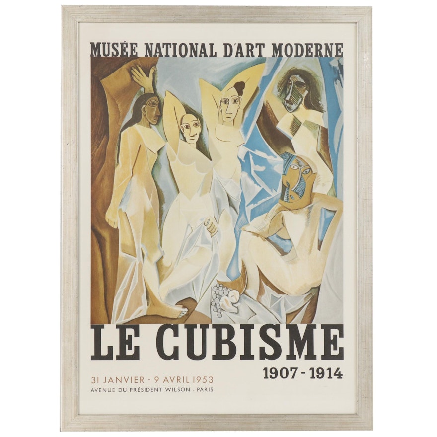 Lithograph Exhibition Poster for Picasso "Le Cubisme: 1907-1914", 1953