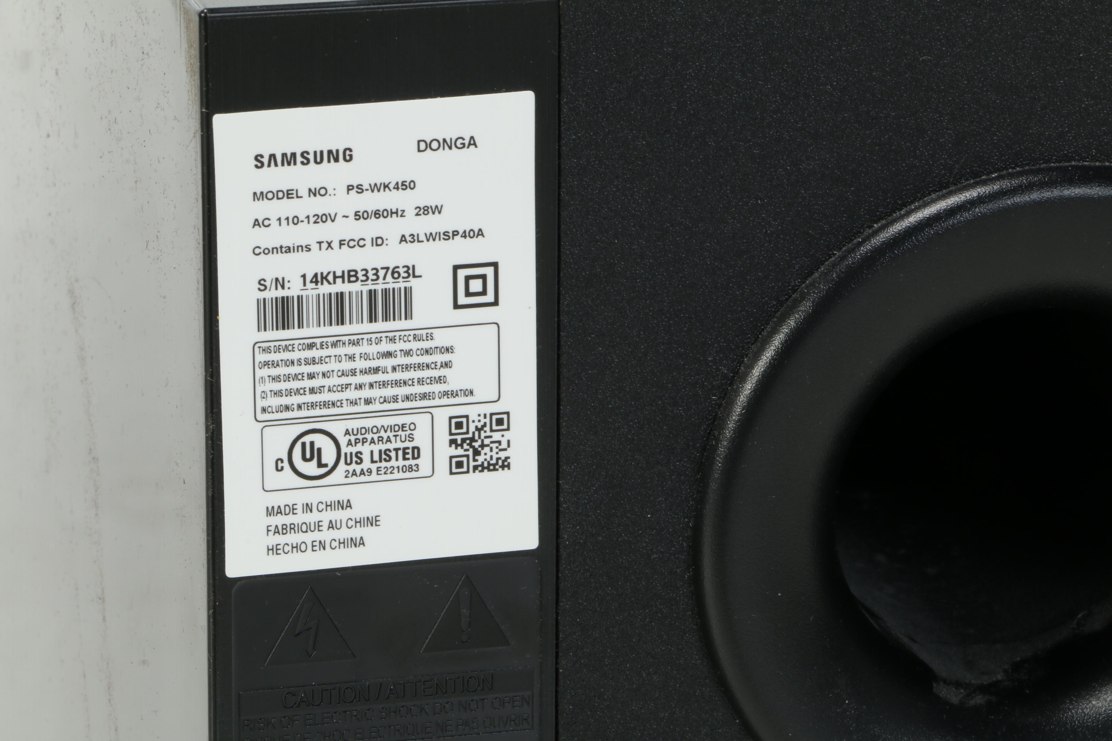 Samsung Donga Subwoofer and Soundbar System