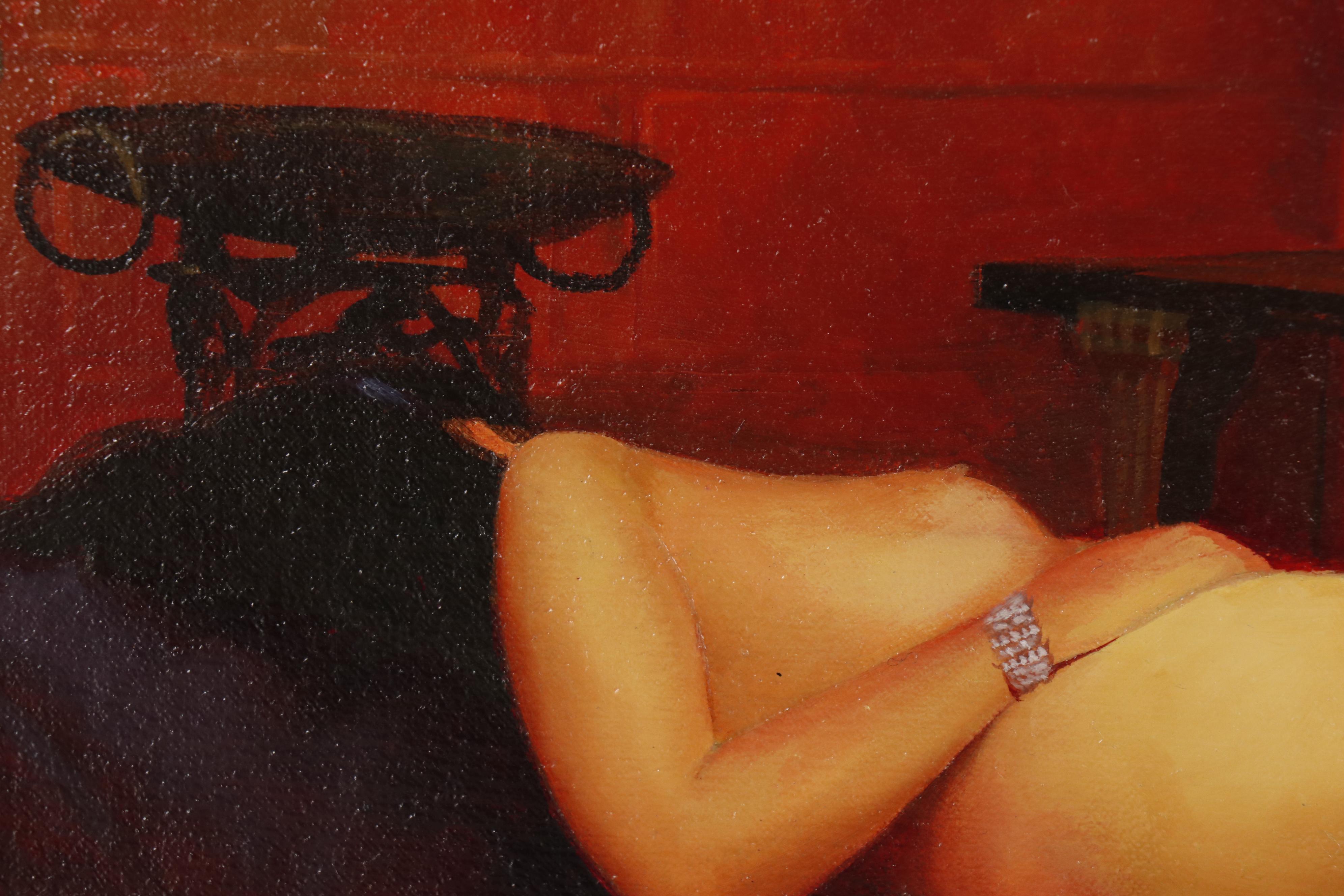 Bruce Erikson Figural Oil Painting "Assuaged"