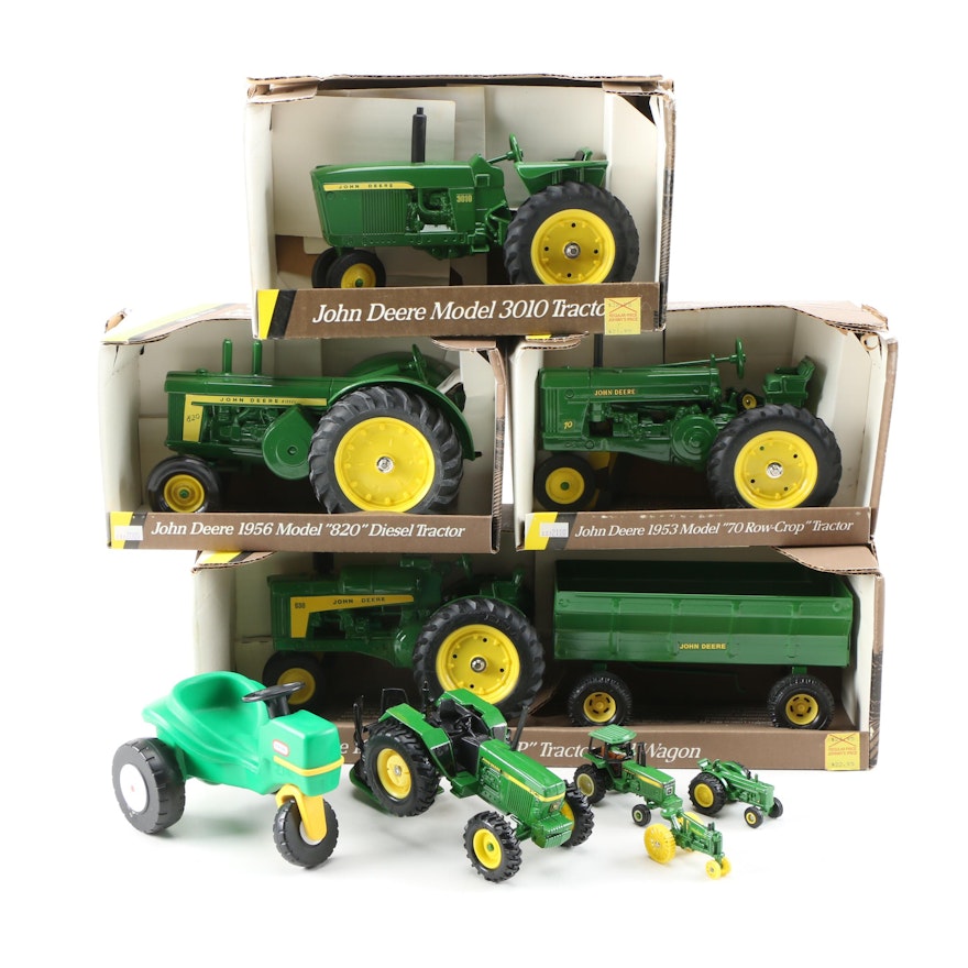 Ertel John Deere Diecast Model Toy Tractors in Original Packaging