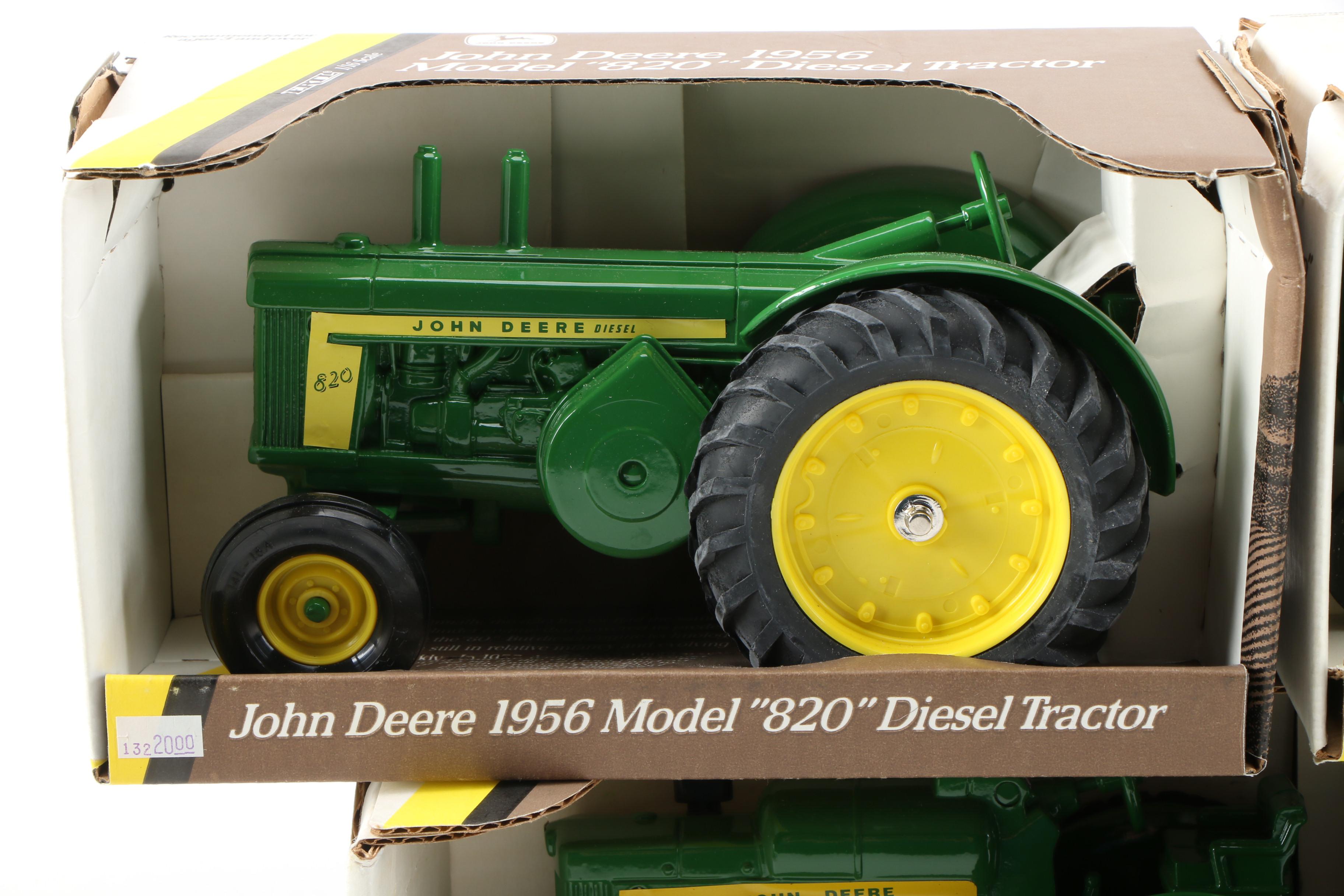 Ertel John Deere Diecast Model Toy Tractors in Original Packaging