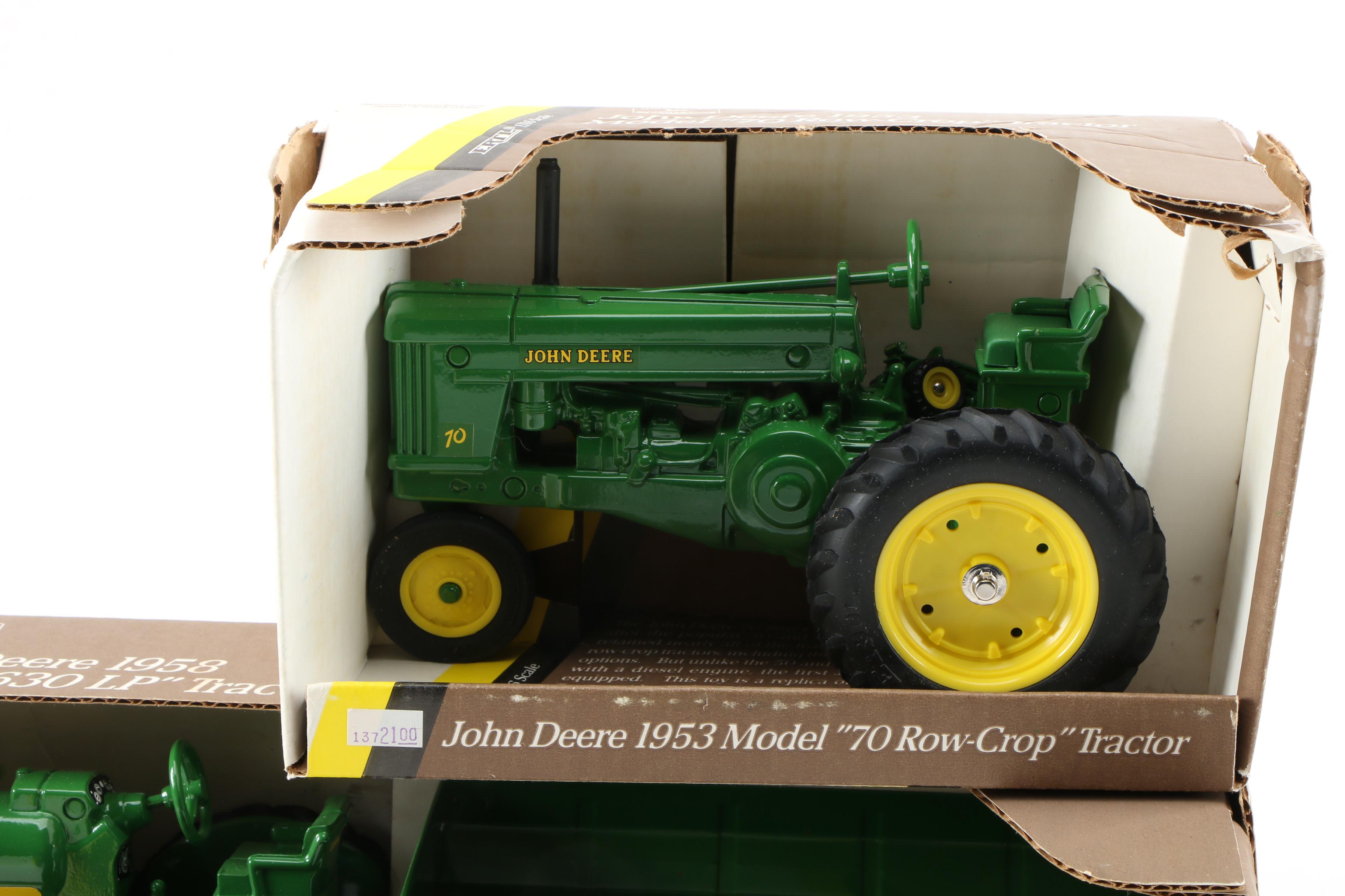 Ertel John Deere Diecast Model Toy Tractors in Original Packaging