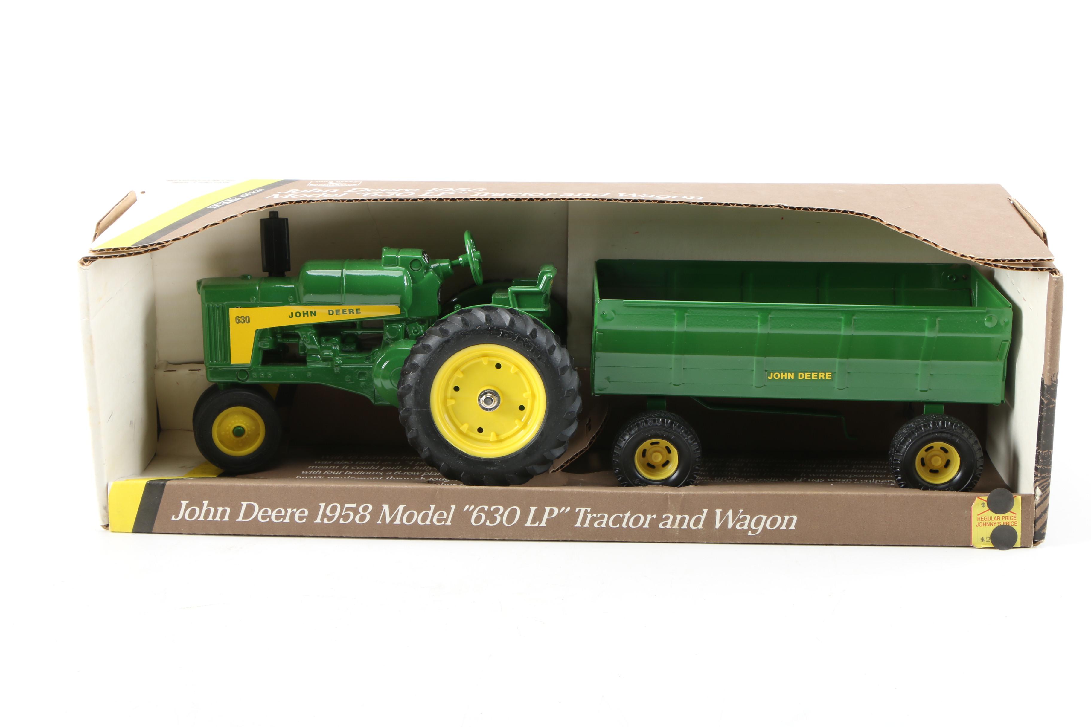 Ertel John Deere Diecast Model Toy Tractors in Original Packaging