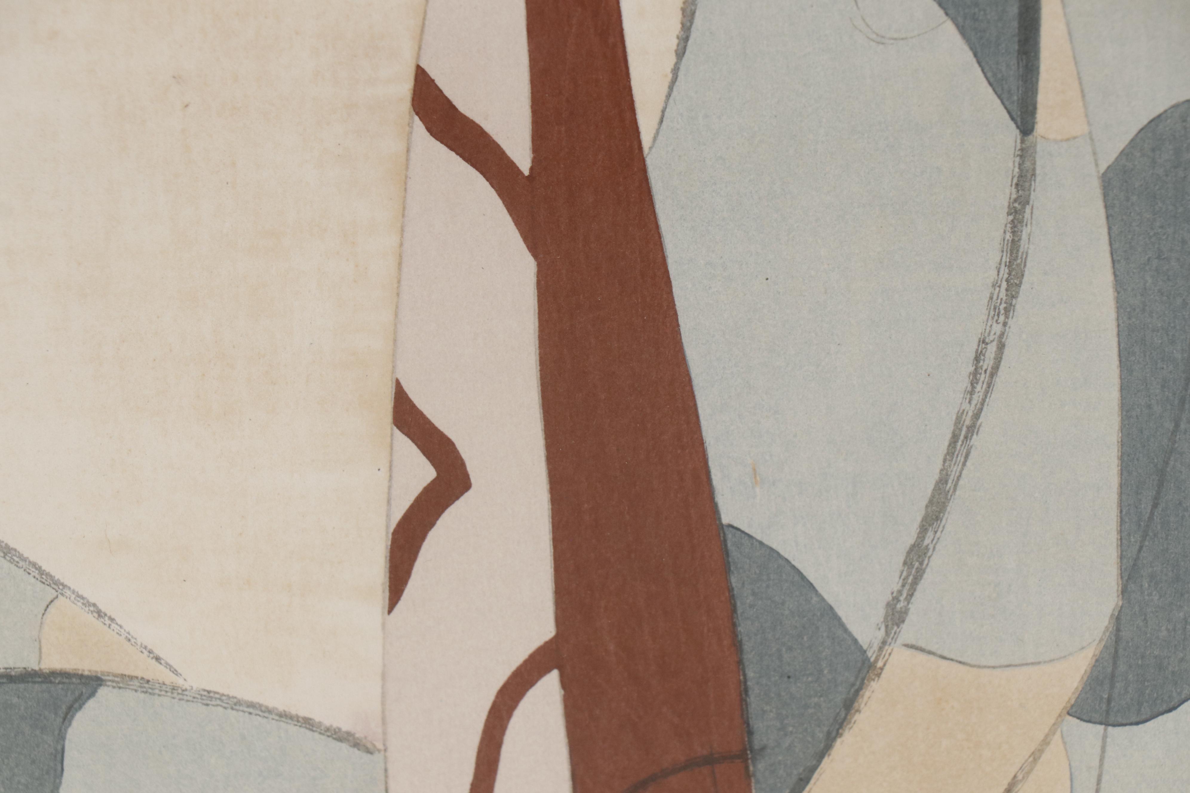 Shima Seien Woodblock "After the Bath", 1924