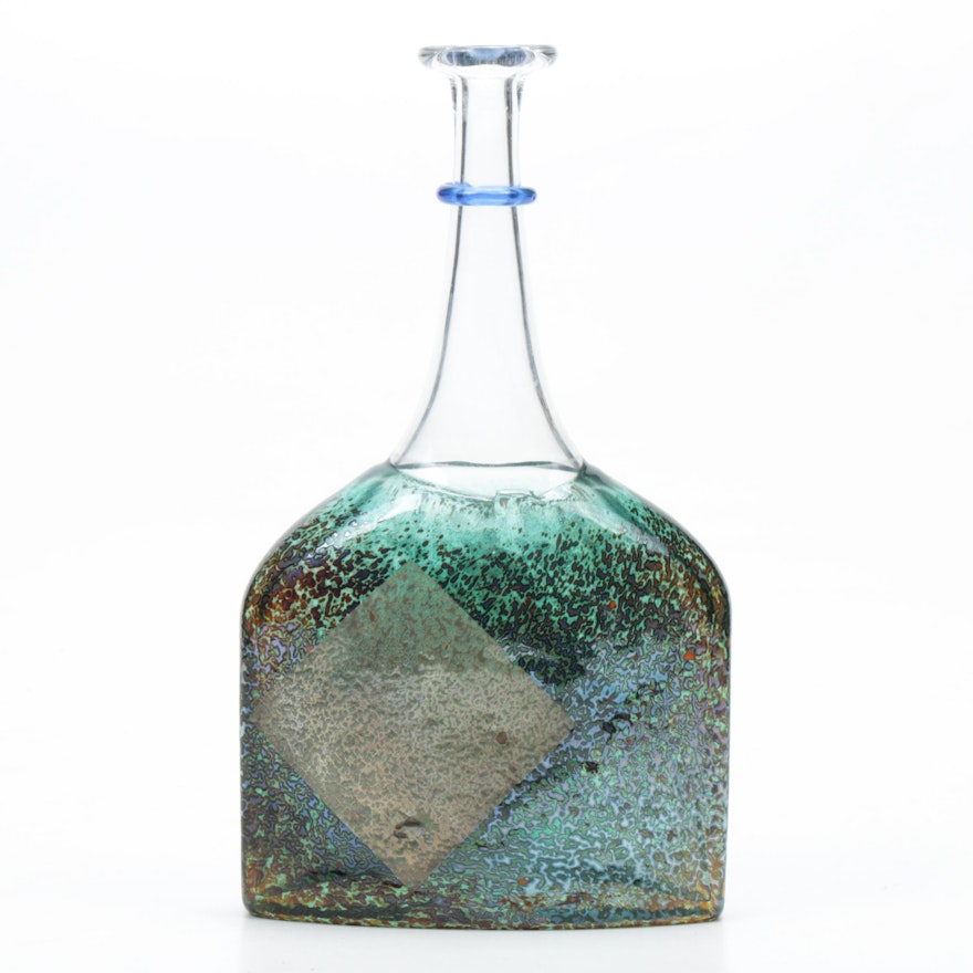 Bertil Vallien for Kosta Boda Art Glass Bottle