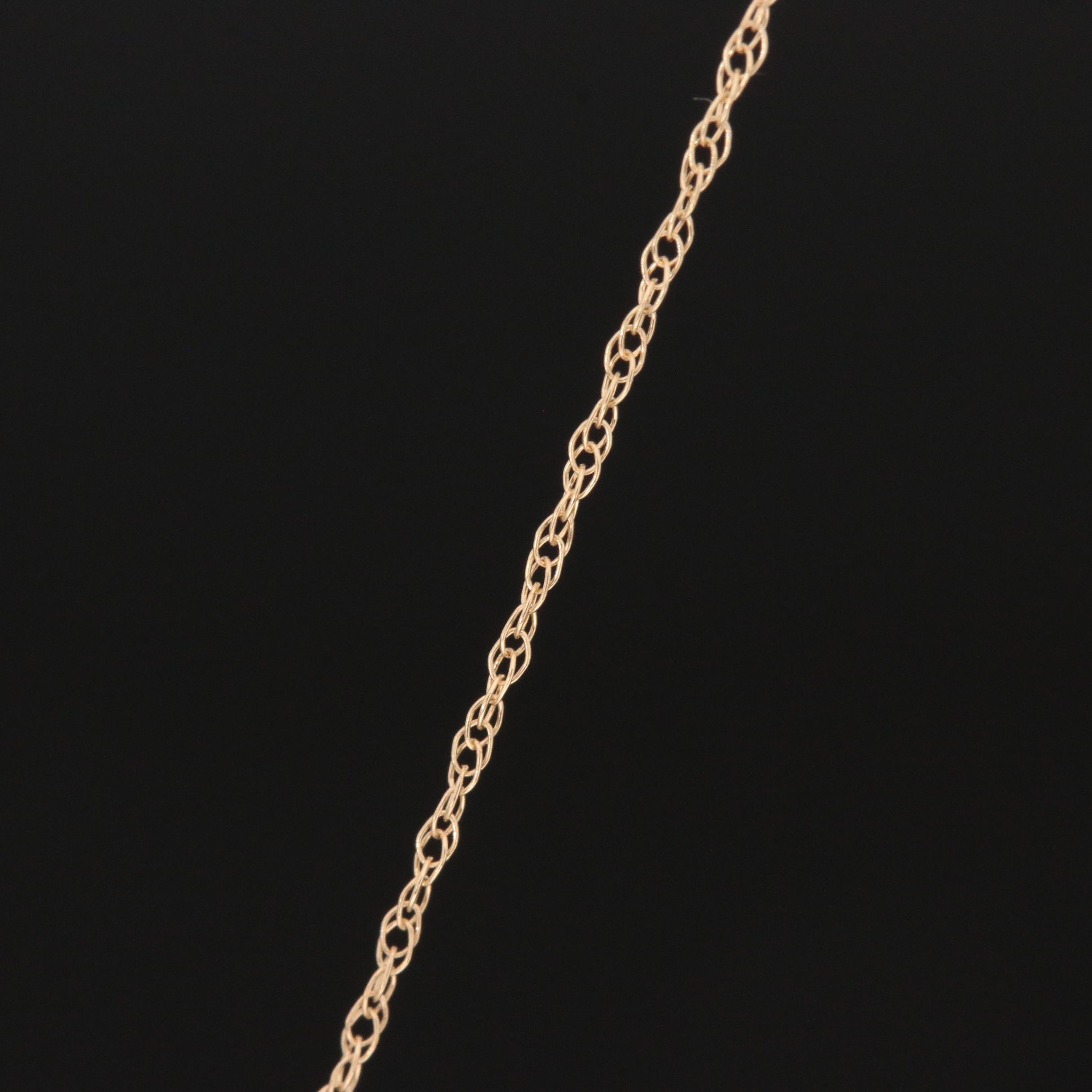 14K Yellow Gold Necklace with Garnet, Citrine, Peridot, Topaz and Amethyst