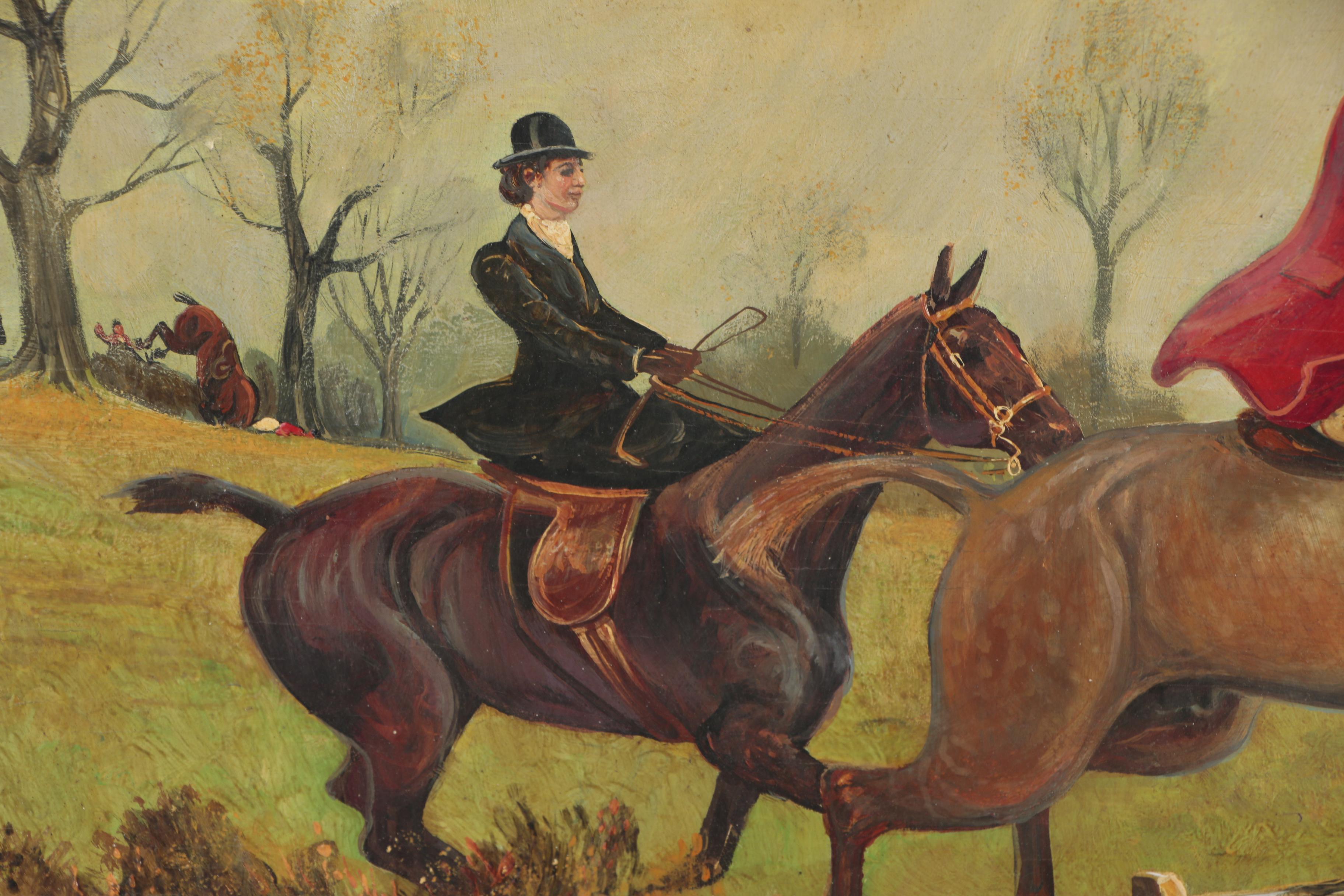 Richard Temple Oil Painting of Hunt Scene