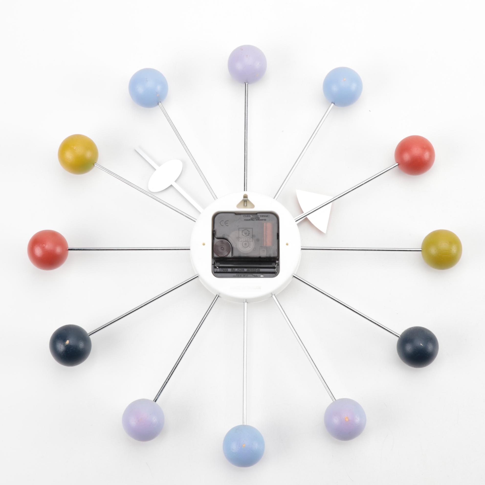 Mid Century Modern Style Wall Clock by Cupecoy Design