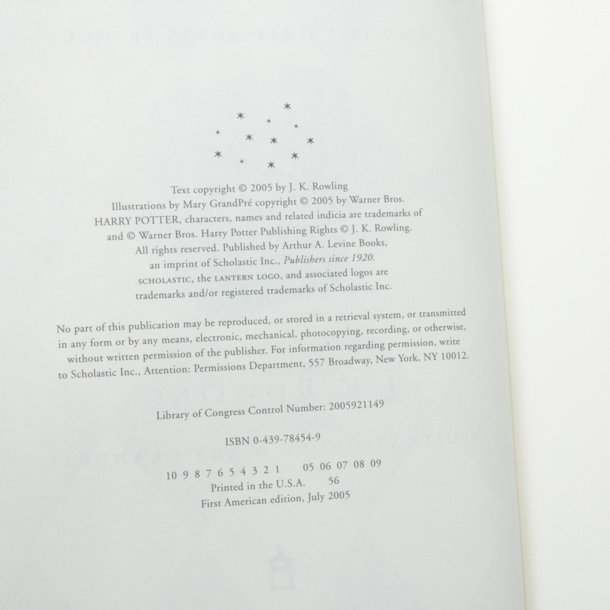 First American Edition "Harry Potter" Complete Series