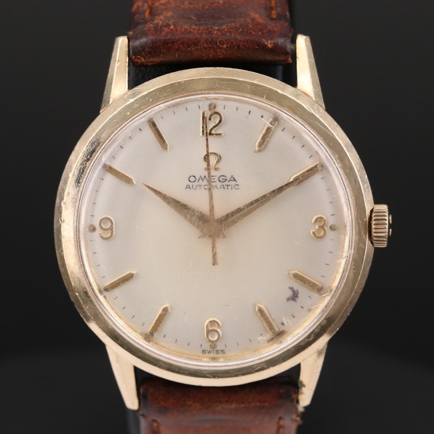 Vintage Omega 10K Gold Filled Automatic Wristwatch, 1963