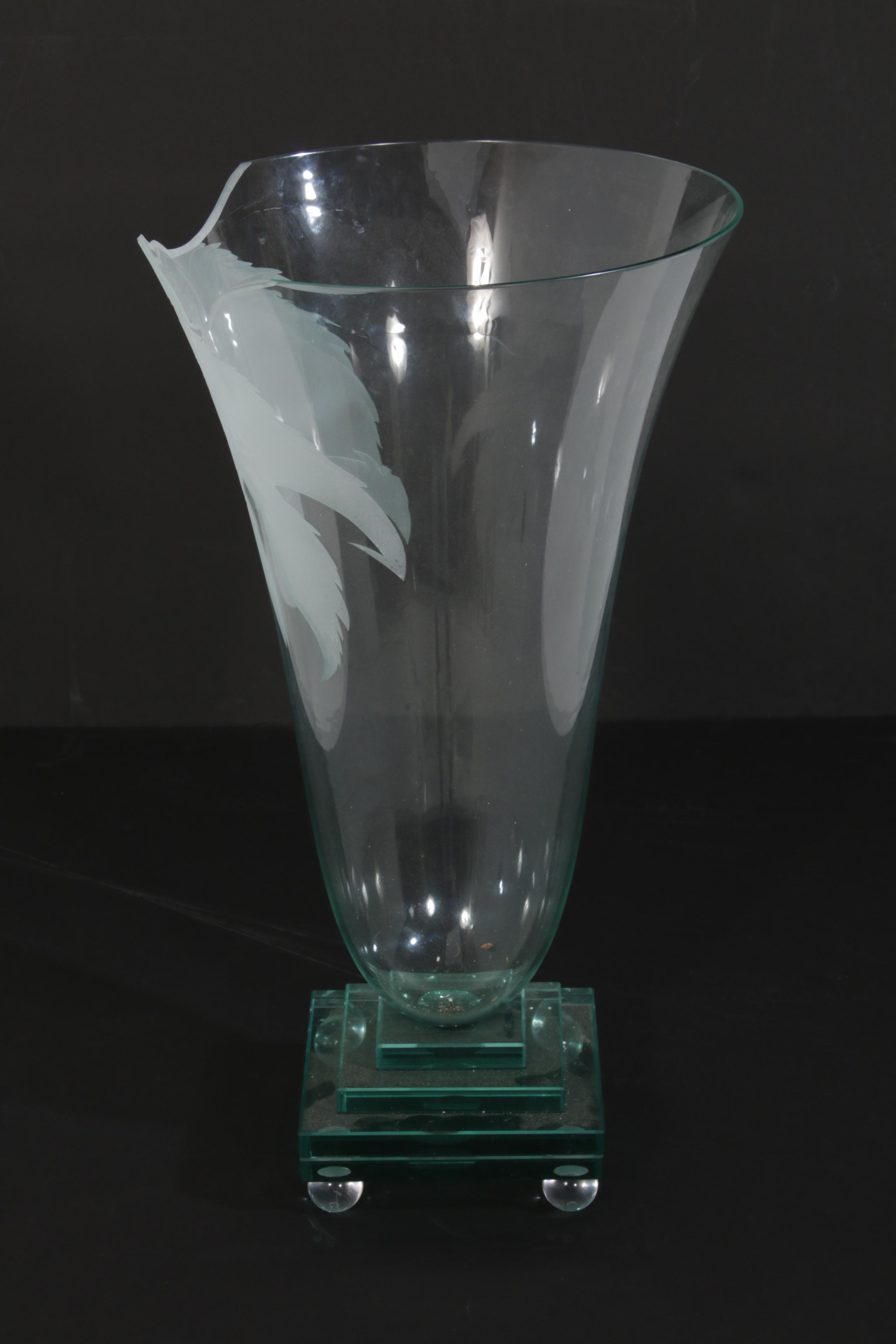 Disney "Cruella de Vil" Glass Vase, Attributed to Robert Guenther