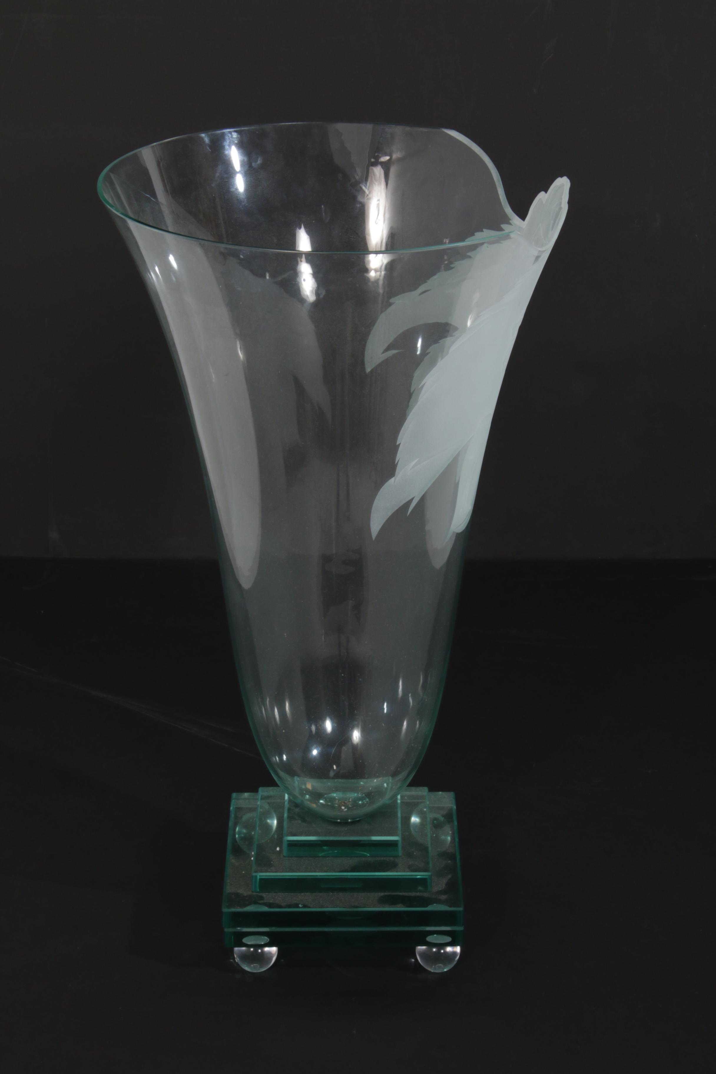 Disney "Cruella de Vil" Glass Vase, Attributed to Robert Guenther