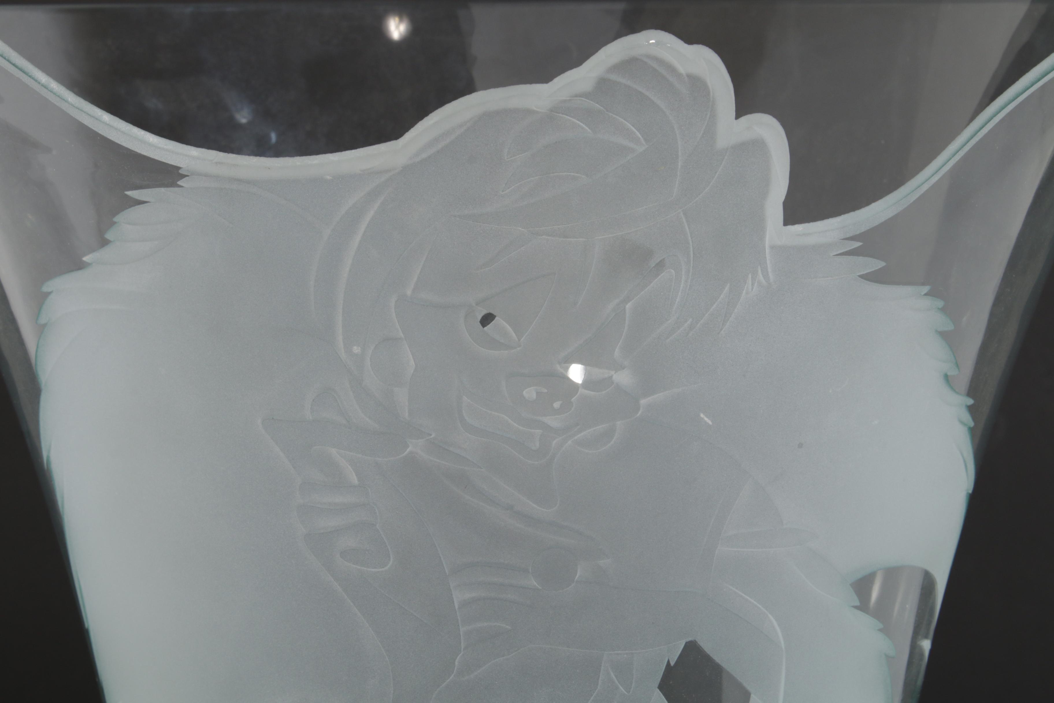 Disney "Cruella de Vil" Glass Vase, Attributed to Robert Guenther