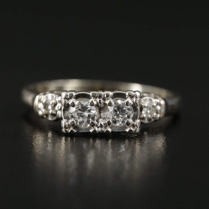 14K White Gold Diamond Ring