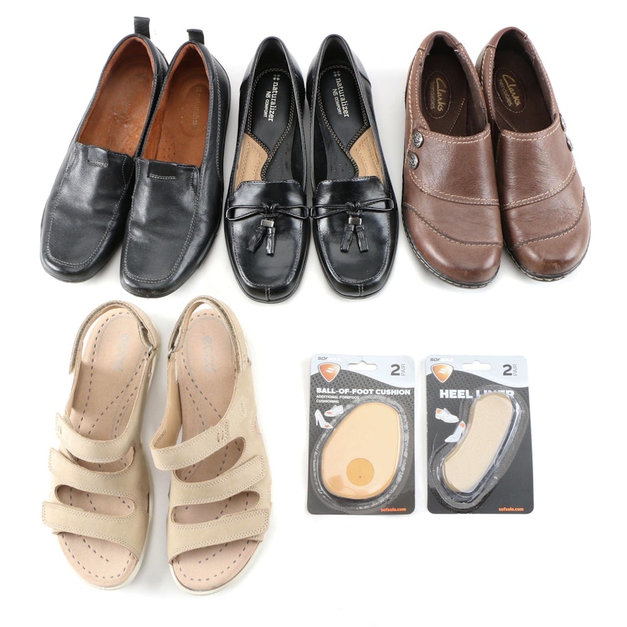 Naturalizer, Clarks and Ecco Loafers, Walking Shoes and Sandals