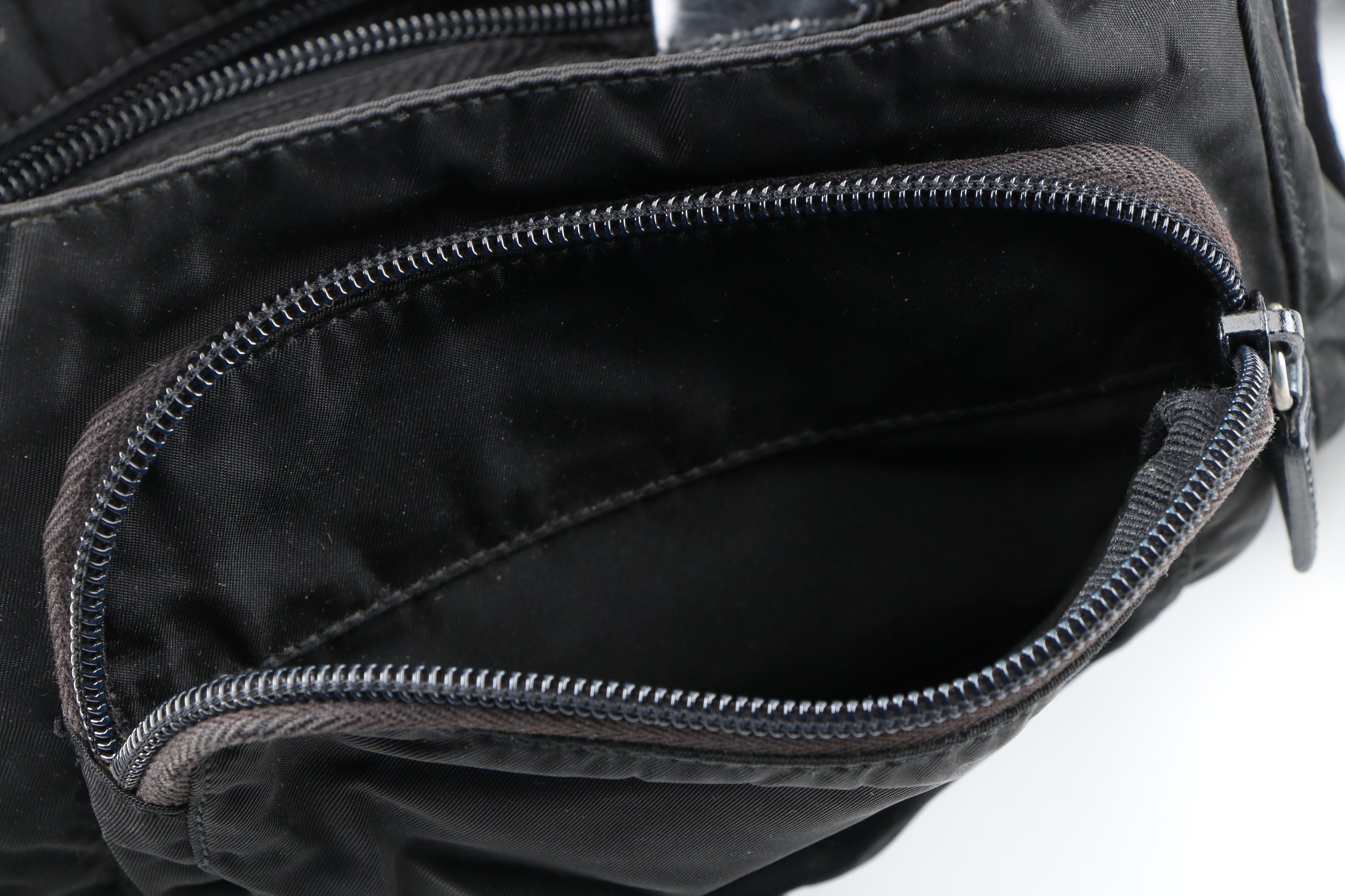 Prada Small Crossbody Bag in Black Tessuto Nylon and Leather