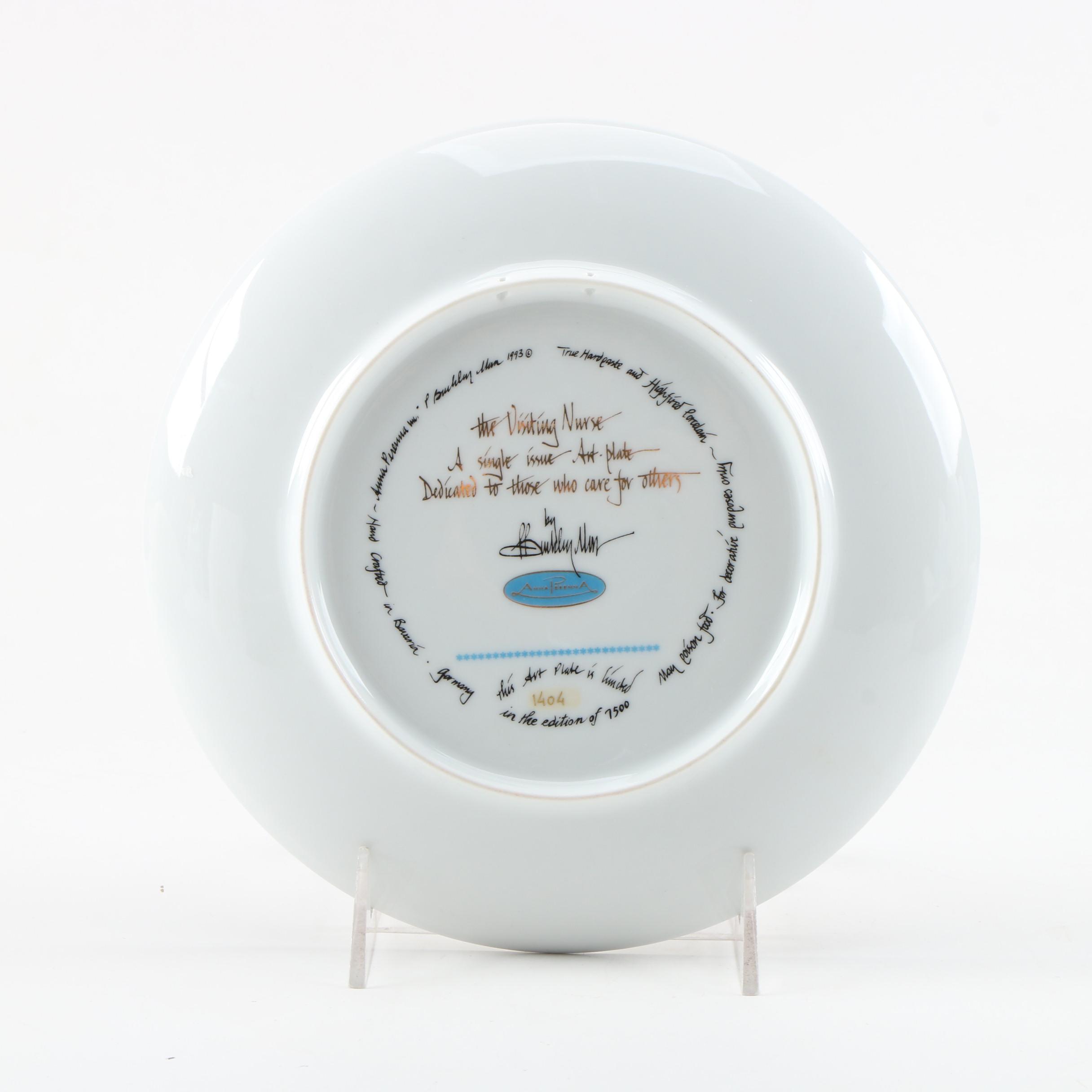 Anna Perenna "The Visiting Nurse" by P. Buckley Moss Porcelain Collector Plate
