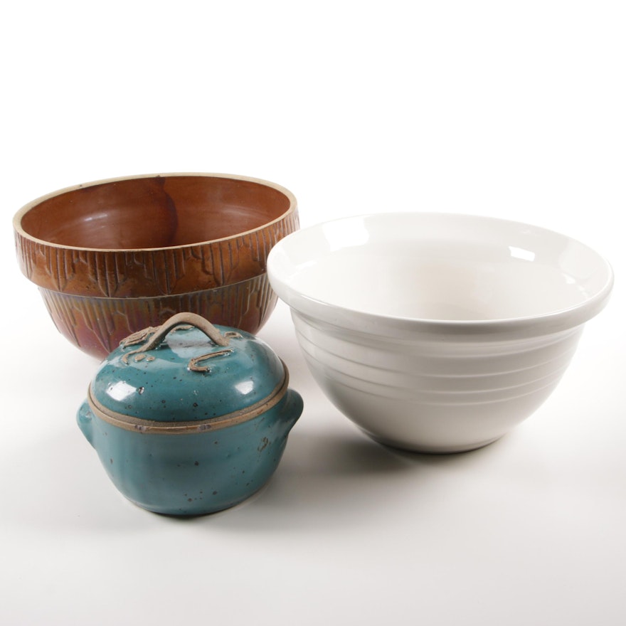 Friendship Pottery Mixing Bowl and Other Kithenware