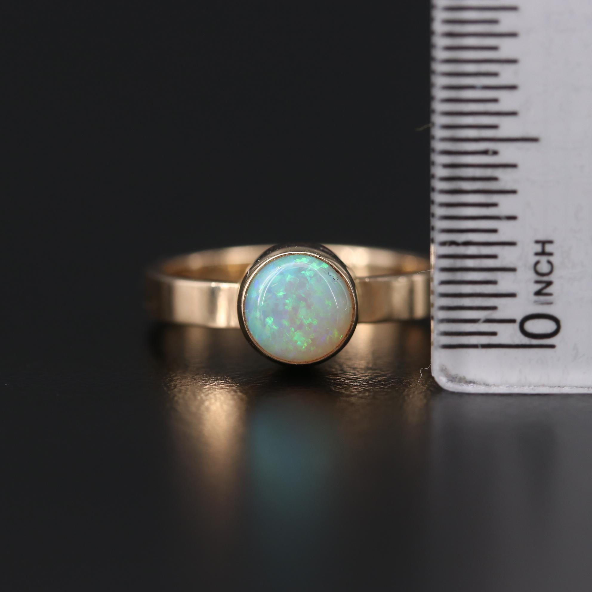 Suzanne St. Claire 14K Yellow Gold Bezel Set Opal Ring