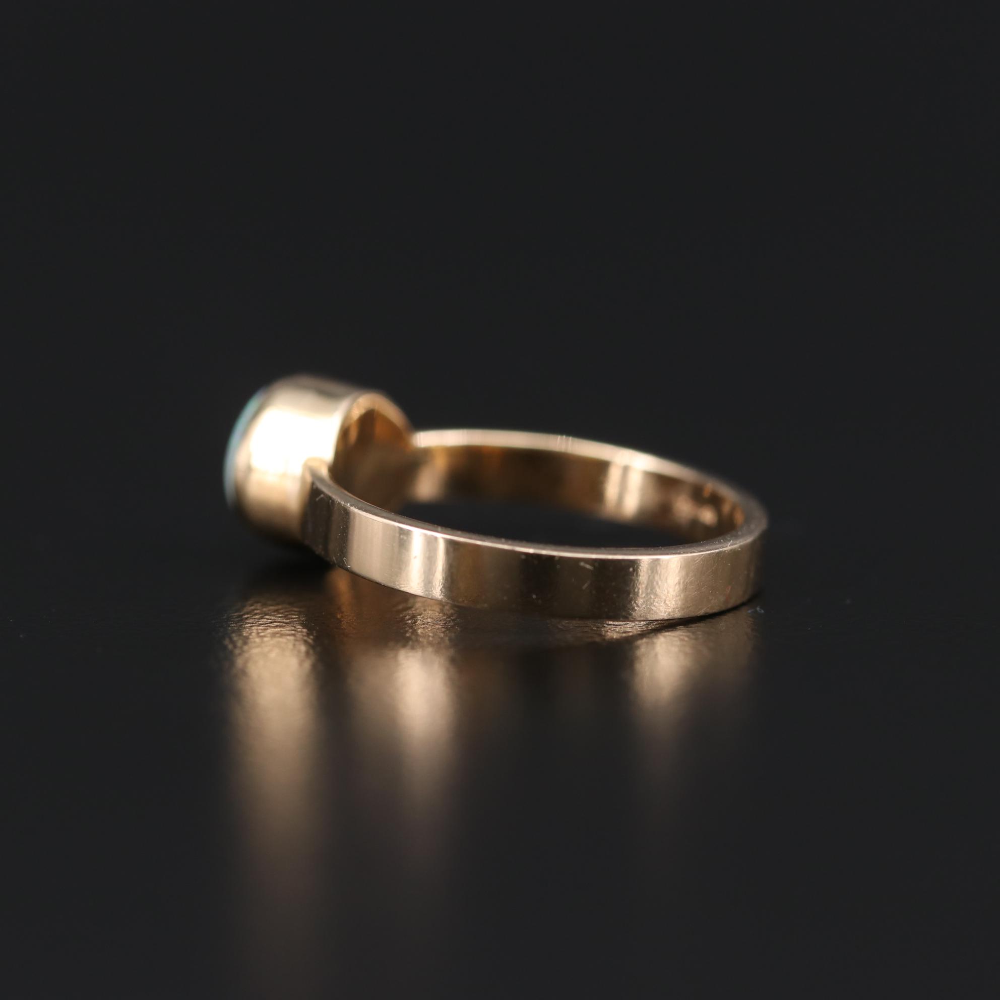 Suzanne St. Claire 14K Yellow Gold Bezel Set Opal Ring