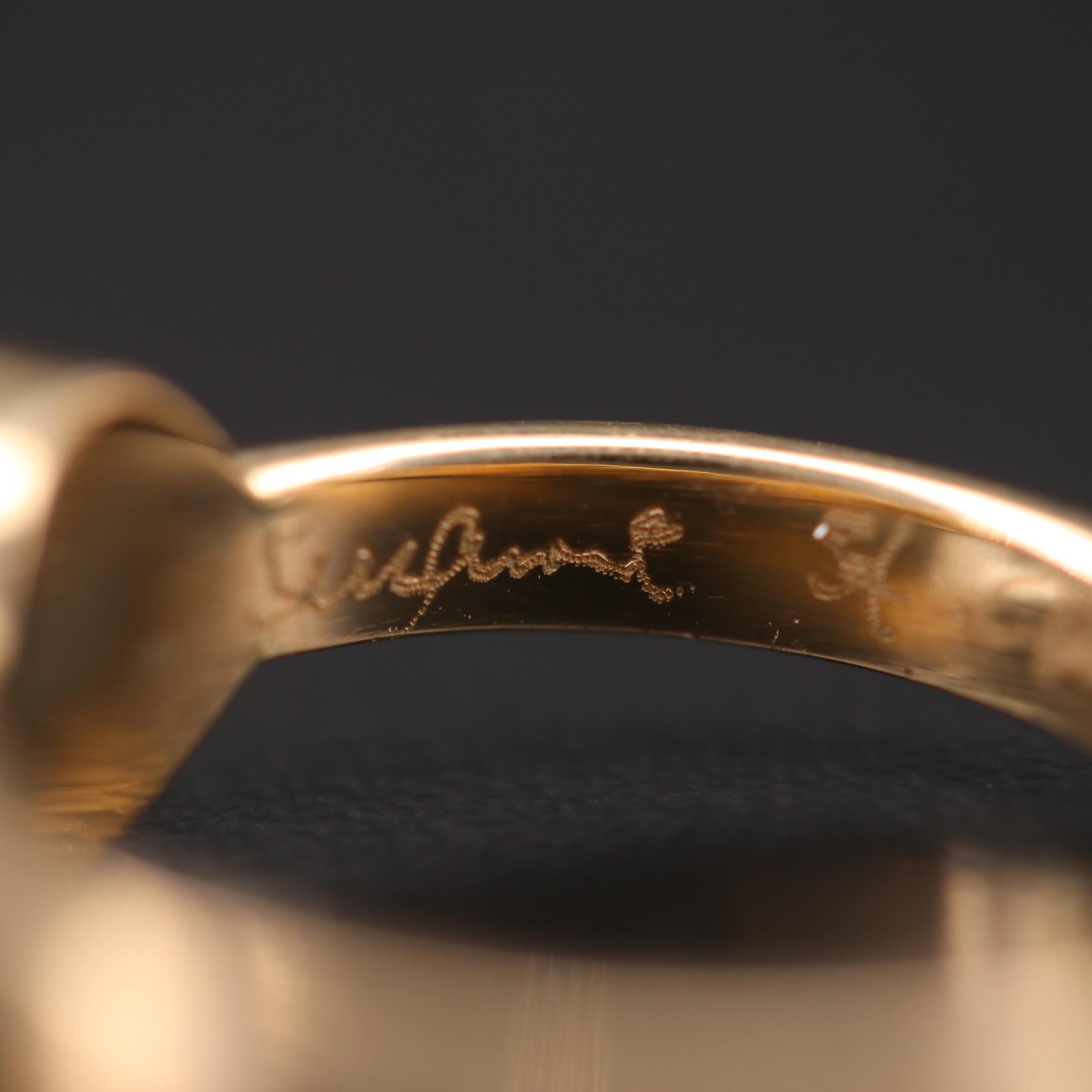 Suzanne St. Claire 14K Yellow Gold Bezel Set Opal Ring