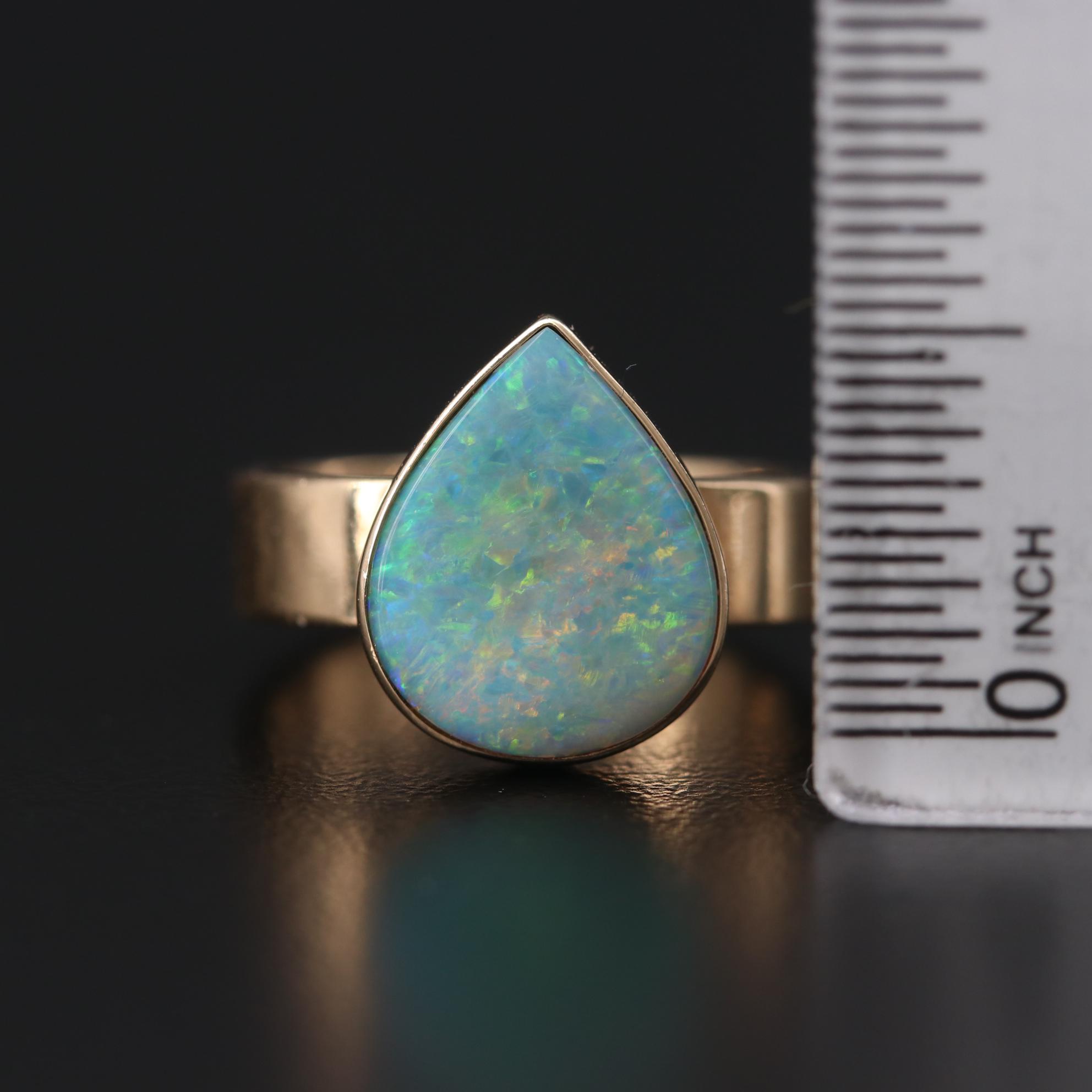 Suzanne St. Clair 14K Yellow Gold Bezel Set Opal Ring