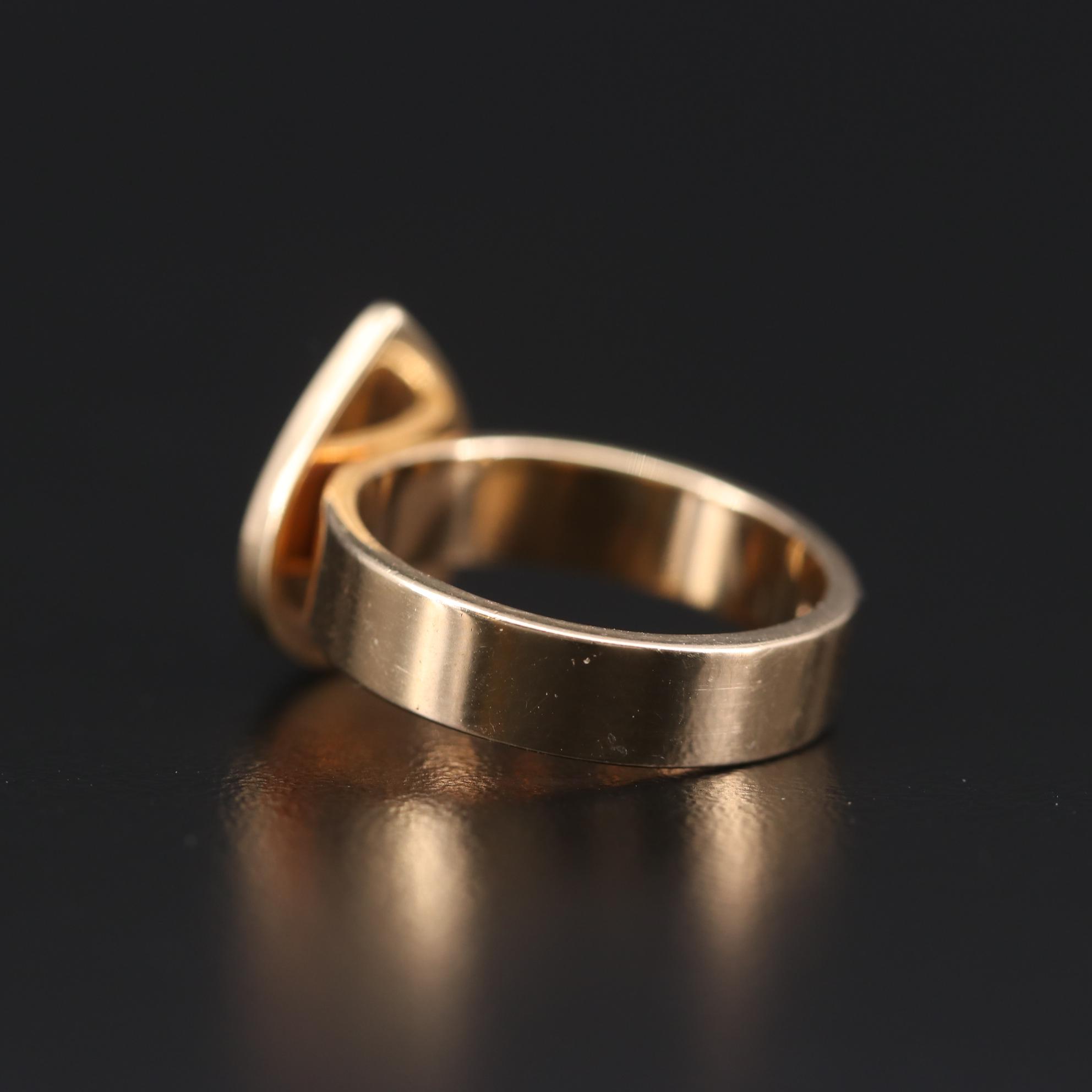 Suzanne St. Clair 14K Yellow Gold Bezel Set Opal Ring