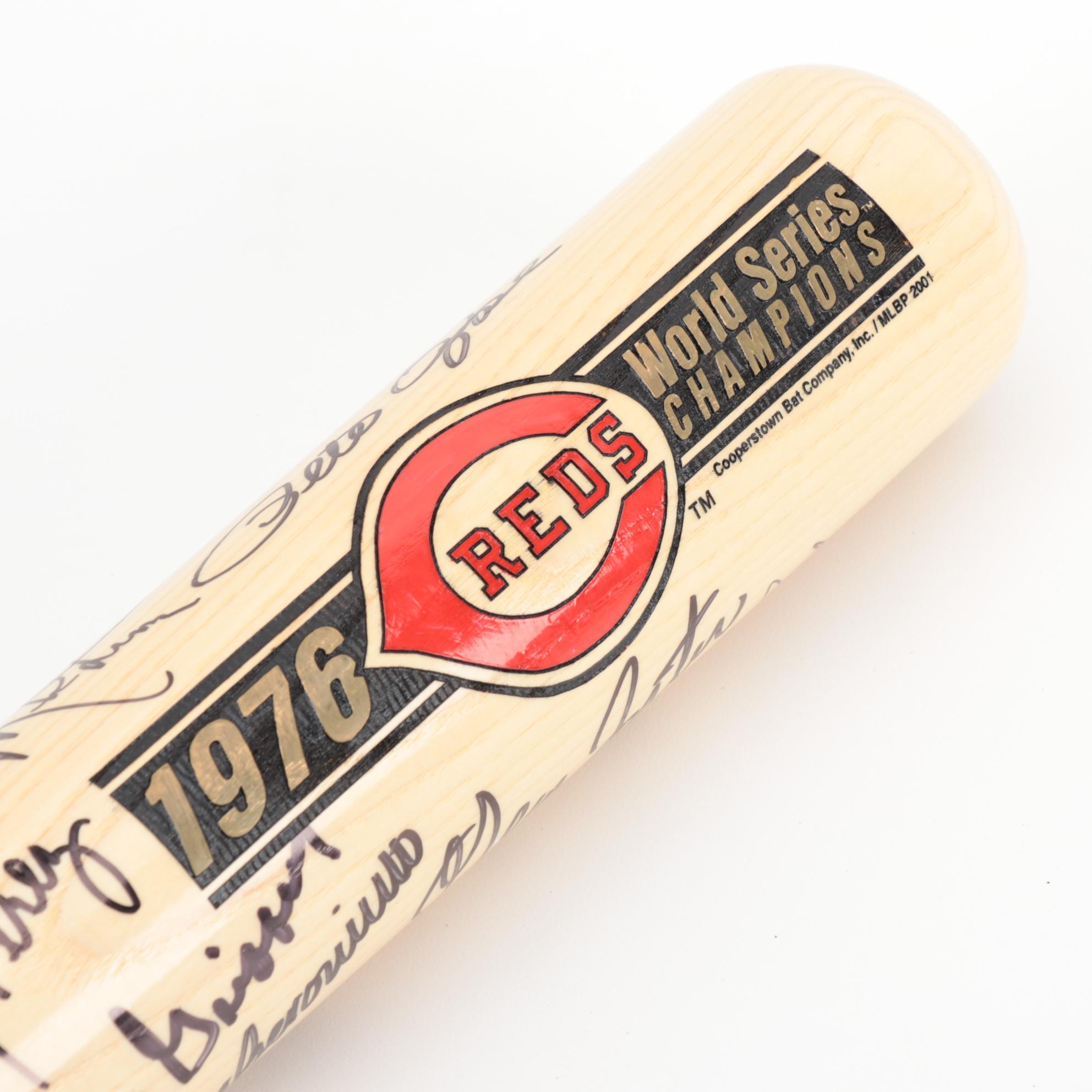 1976 Cincinnati Reds Signed "Word Series Champions" Team Baseball Bat