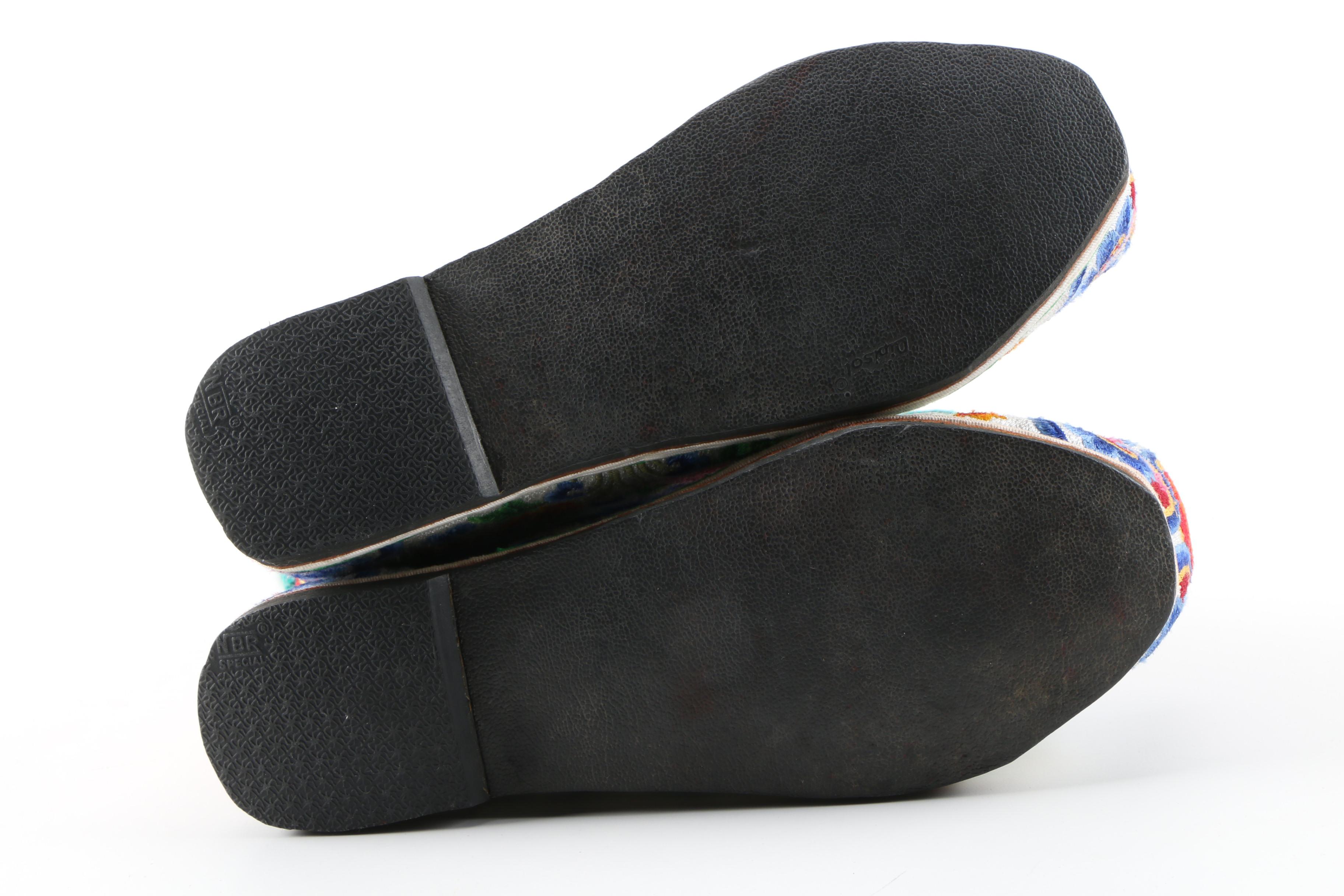 Bhutanese Embroidered Silk Tshog Lhan Boots