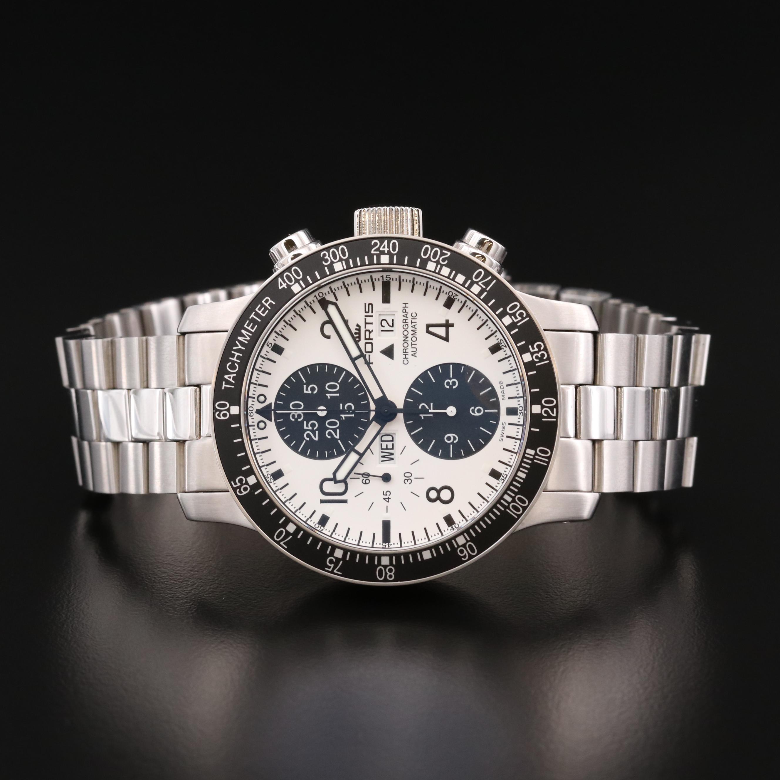 Fortis B - 42 Stratoliner Stainless Steel Automatic Chronograph Watch