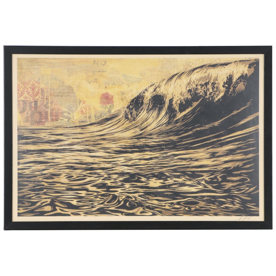 Shepard Fairey Offset Print "Dark Wave", 2019